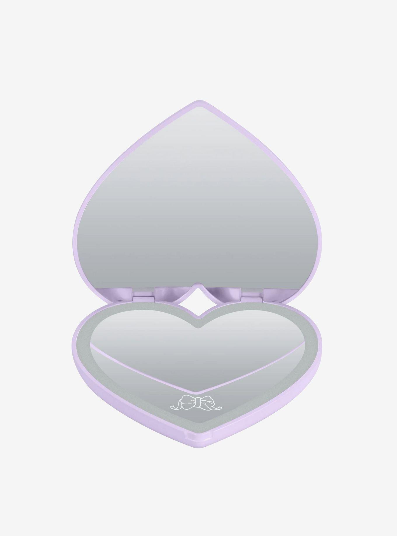 Kuromi Lovely Ribbon LED Heart Compact Mirror, , alternate