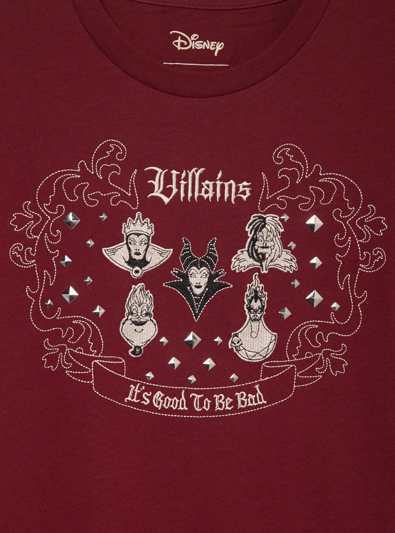 Disney Villains Embroidered Women's T-Shirt - BoxLunch Exclusive