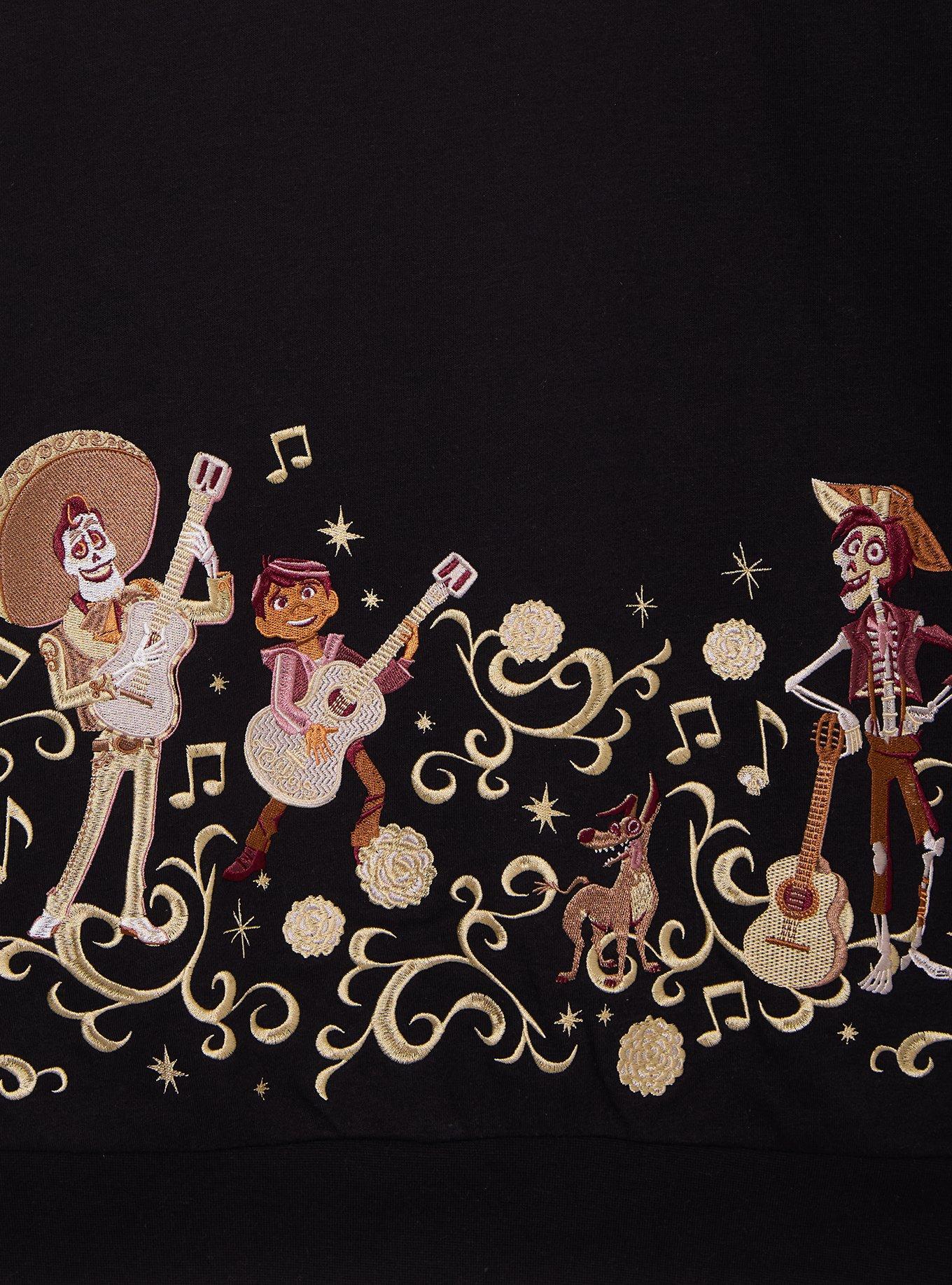 Disney Pixar Coco Embroidered Characters Crewneck - BoxLunch Exclusive, BEIGE, alternate - view 3