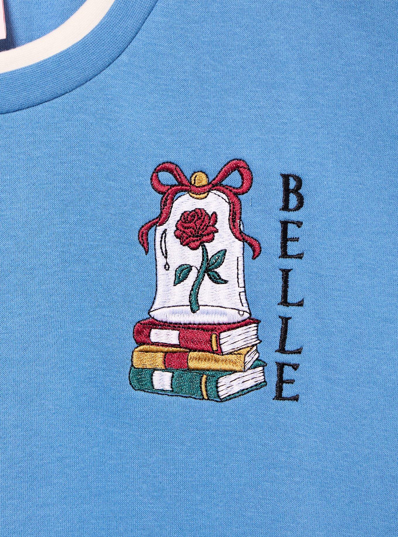 Disney Beauty and the Beast 35th Anniversary Bookworm Belle Crewneck - BoxLunch Exclusive, RED, alternate - view 3
