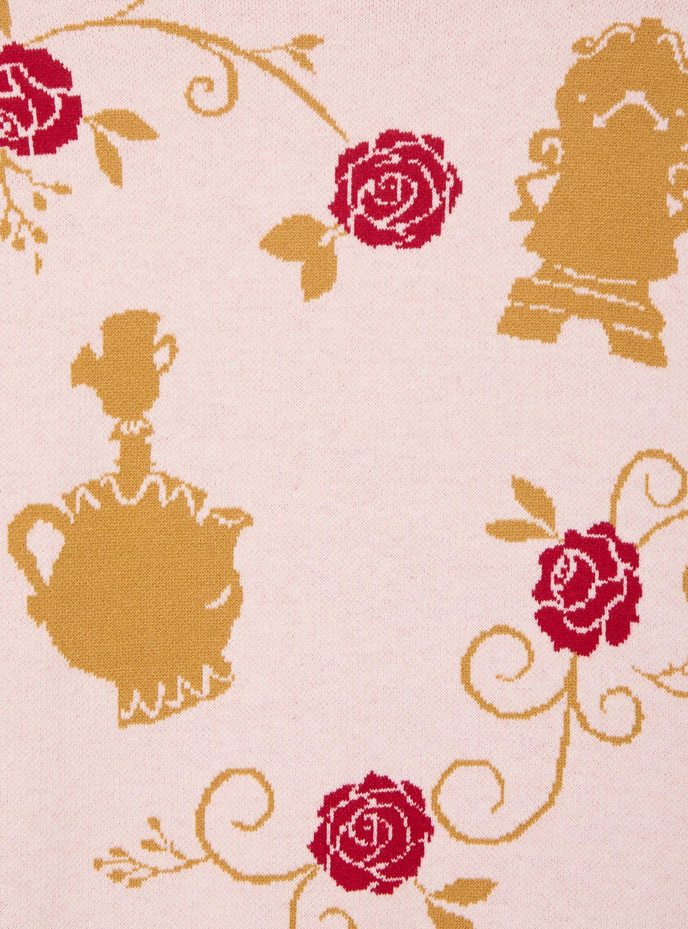 Disney Beauty and the Beast 35th Anniversary Rose Women's Cardigan - BoxLunch Exclusive, RED, alternate - view 4