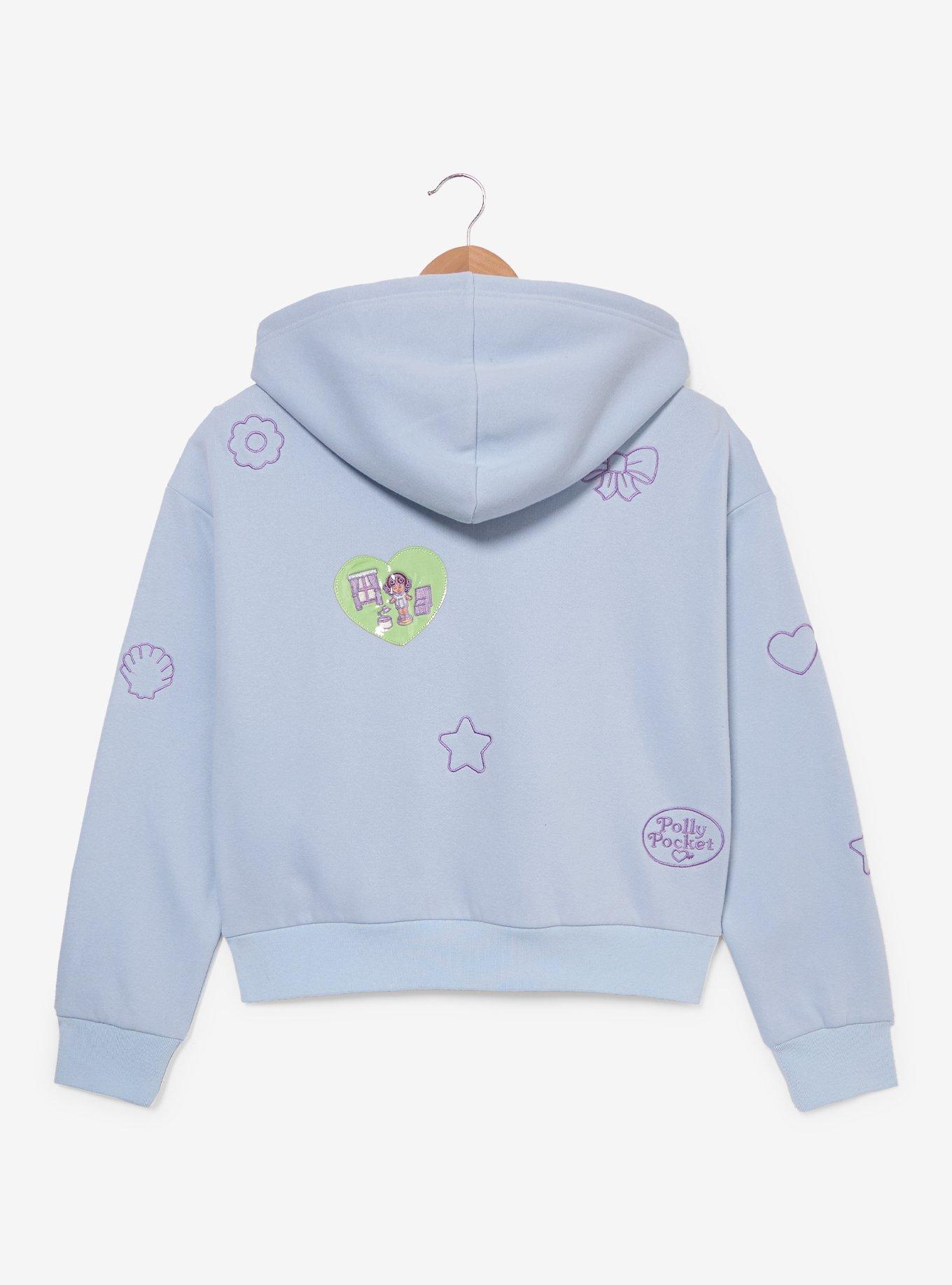 Polly Pocket™ Allover Print Women's Plus Cropped Hoodie - BoxLunch Exclusive
