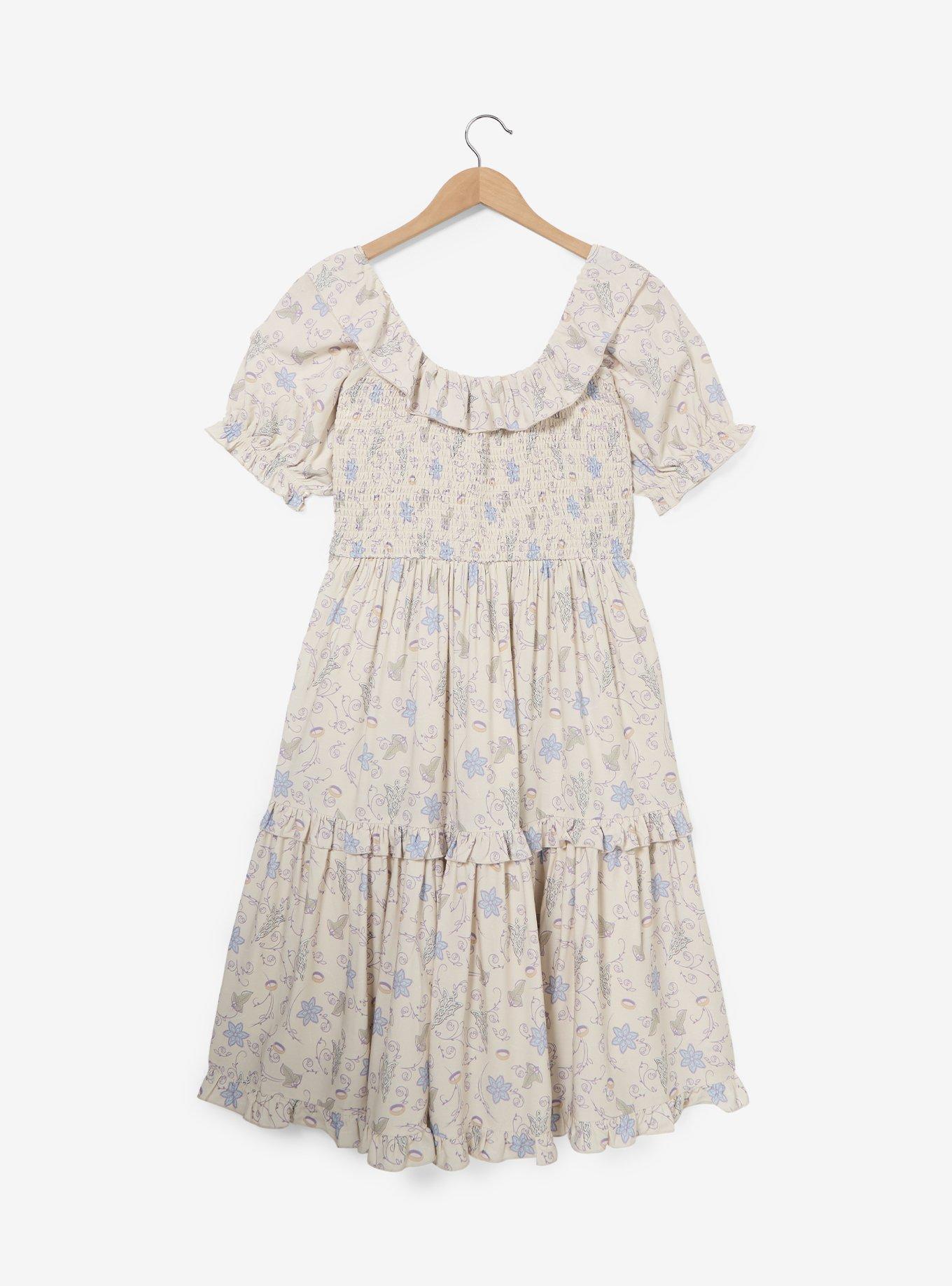 The Lord of The Rings Elven Icons Midi Dress - BoxLunch Exclusive, BLUE, alternate - view 3