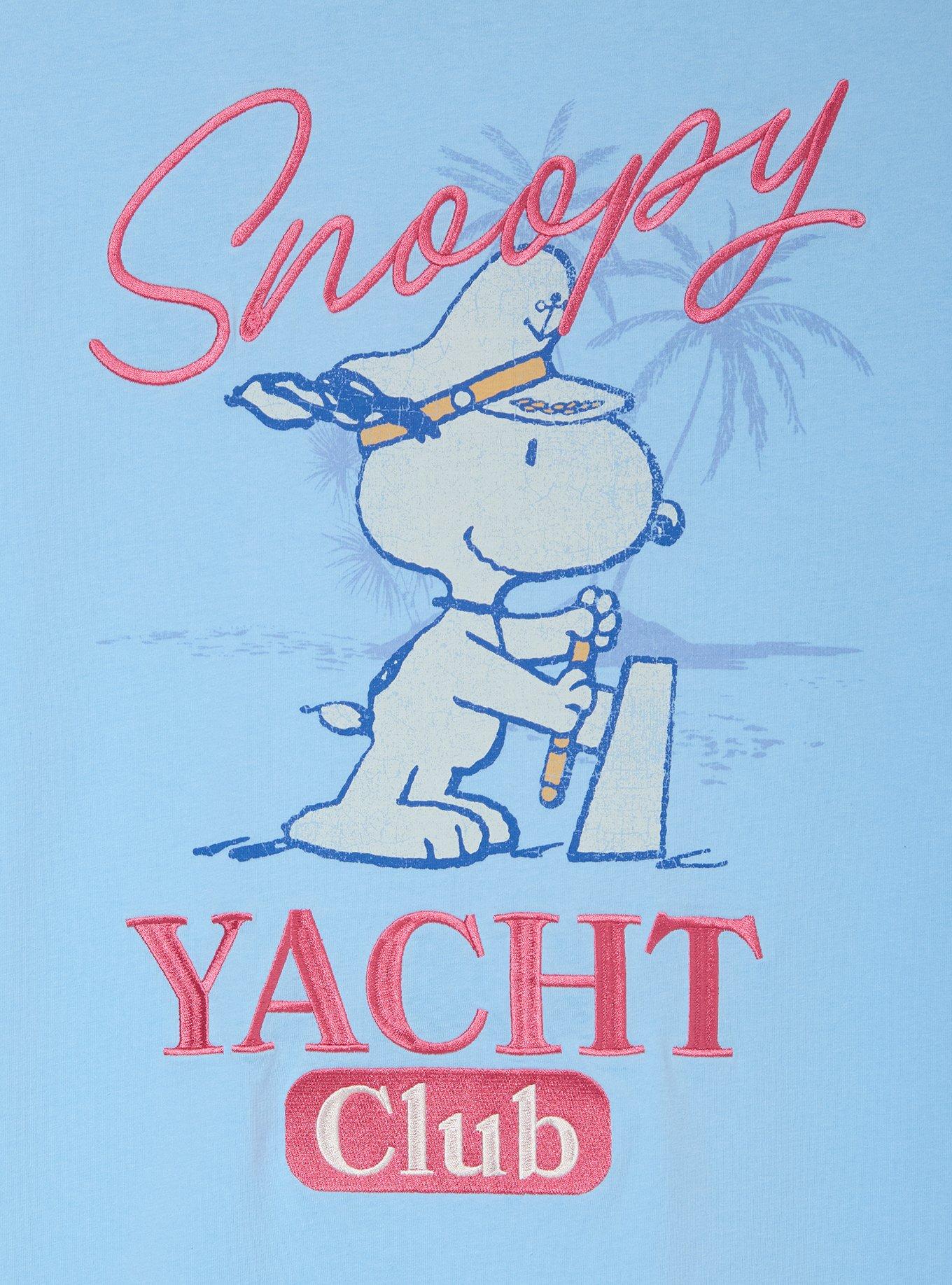 Peanuts Snoopy Yacht Club Women's T-Shirt - BoXLunch Exclusive, RED, alternate - view 3
