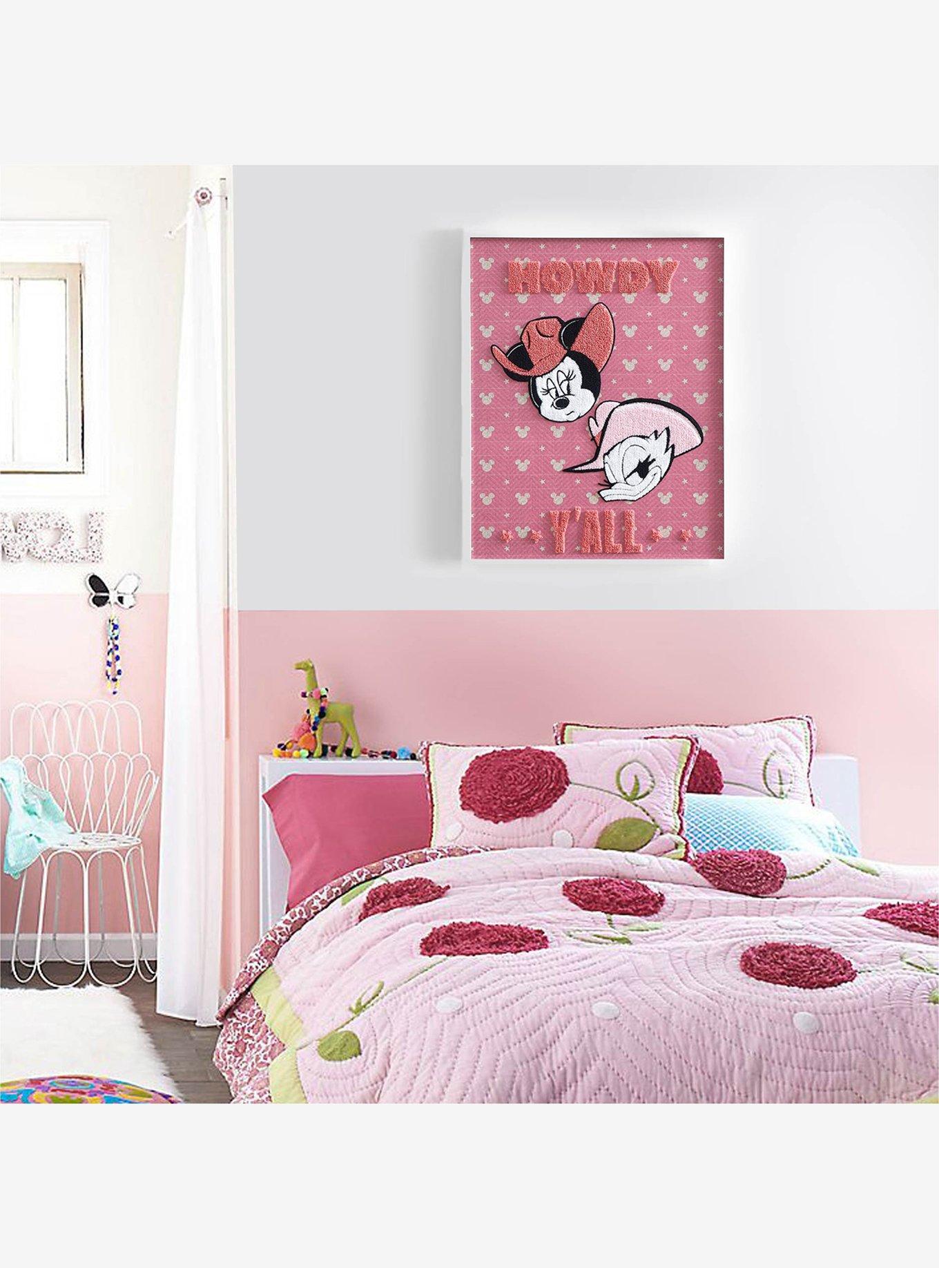 Disney Minnie Mouse & Daisy Duck Western Tufted Wall Art Framed, , hi-res