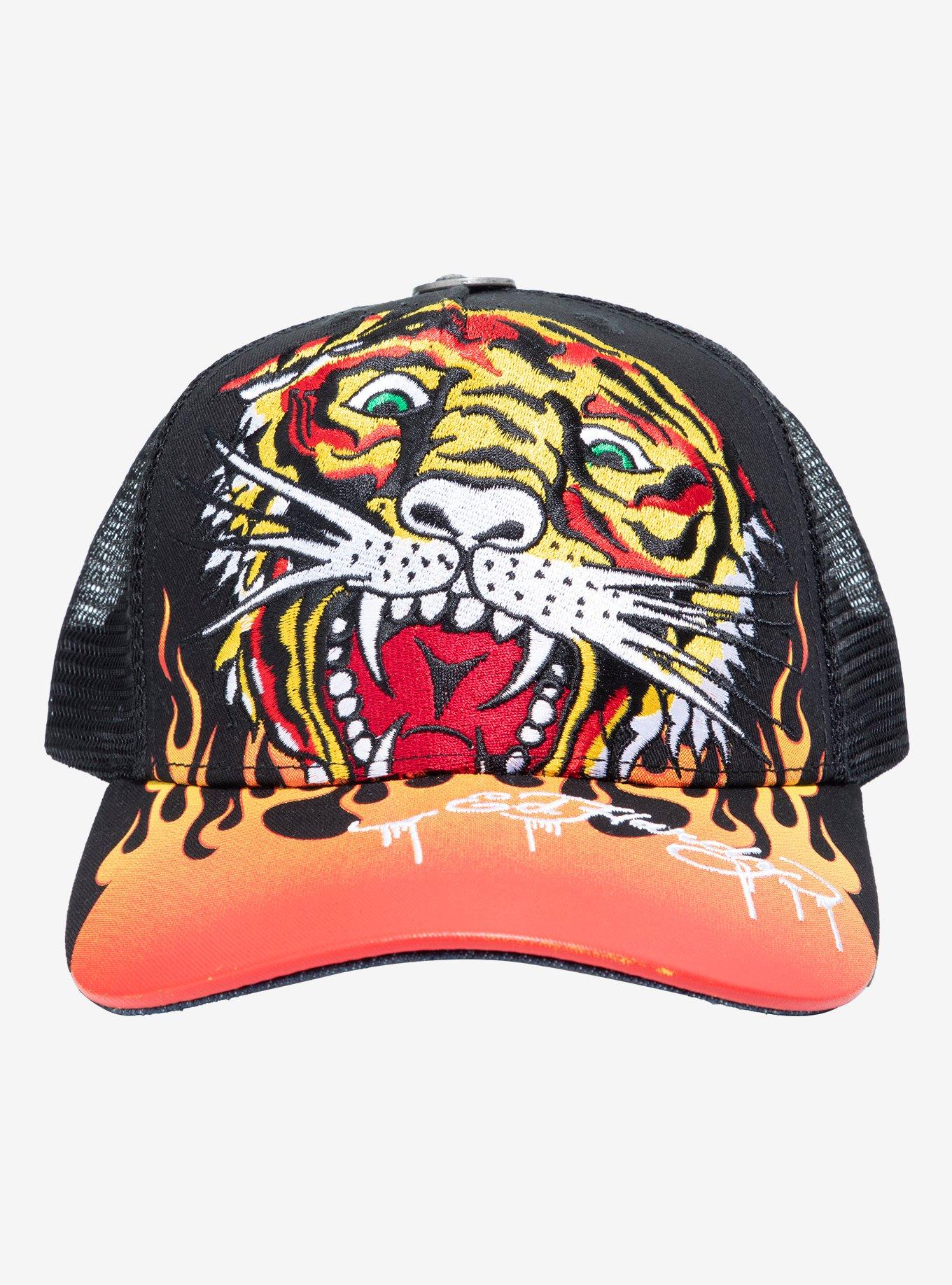 Ed Hardy Tiger Embroidered Trucker Hat, , hi-res