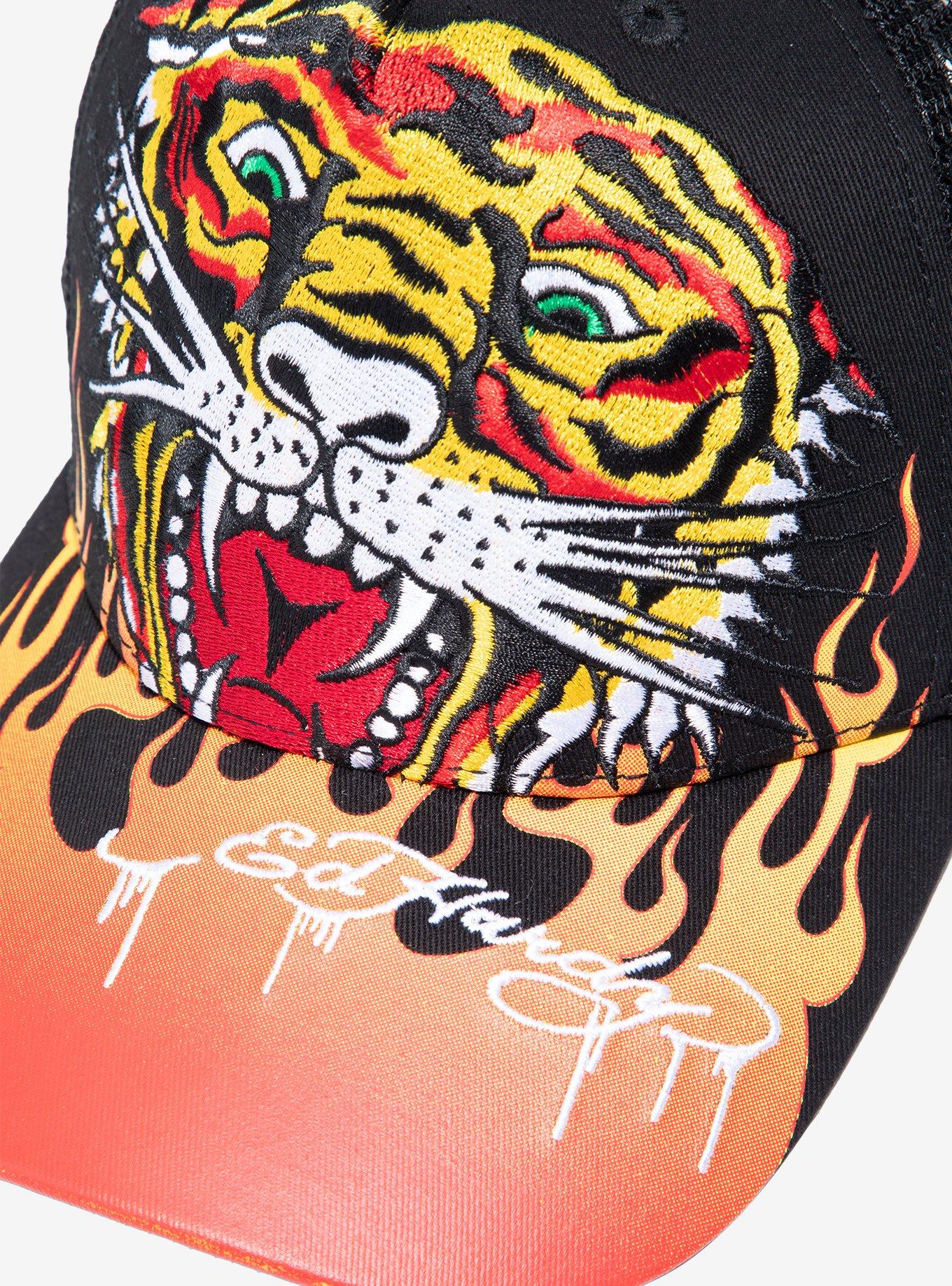 Ed Hardy Tiger Embroidered Trucker Hat, , alternate