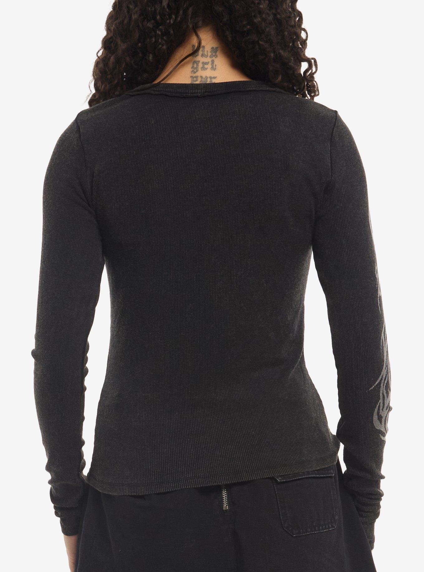 Social Collision Cross Cyber Sigil Girls Twofer Long-Sleeve Top, MULTI, alternate - view 3