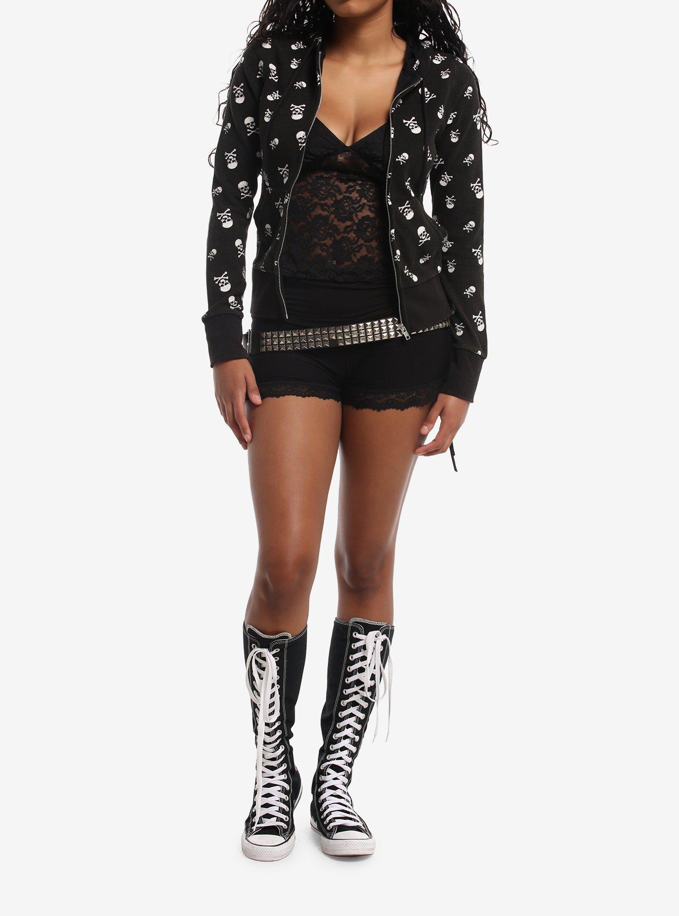 Social Collision Skull & Crossbones Girls Hoodie, MULTI, alternate - view 3