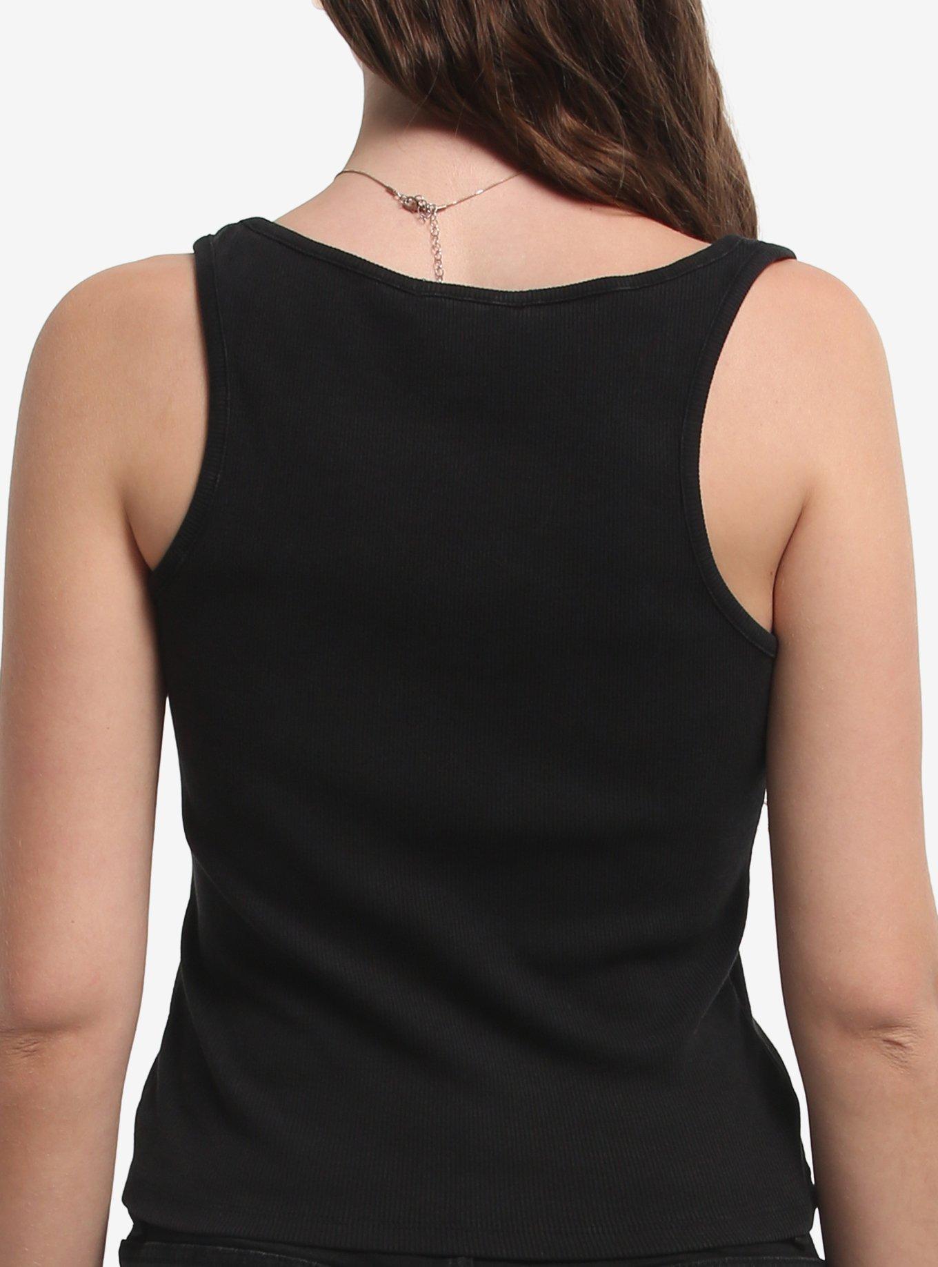 Social Collision Stud Rib Cage Crop Girls Tank Top, MULTI, alternate - view 3