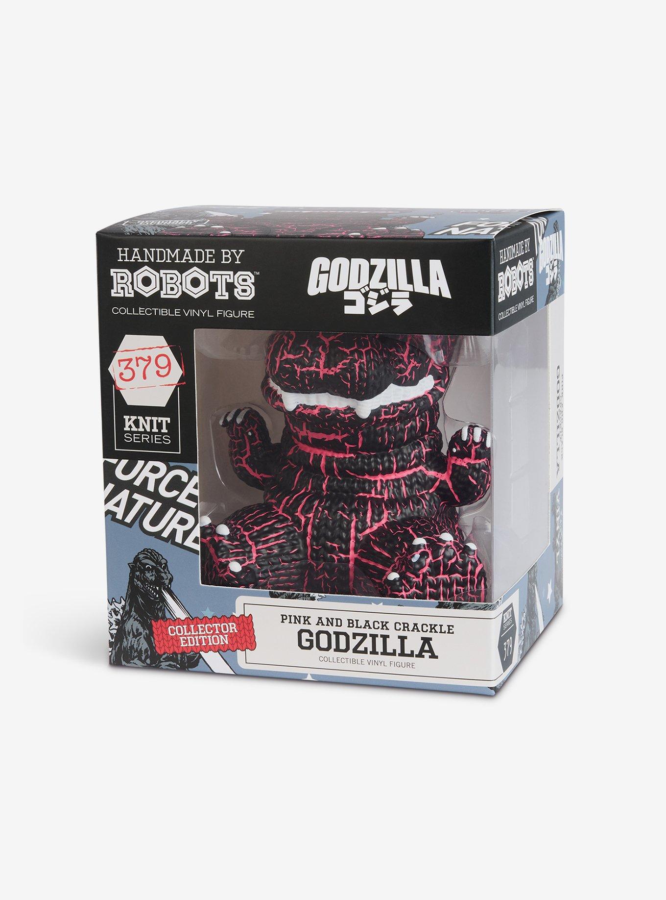 Handmade By Robots Godzilla #224 (Pink & Black Crackle) Vinyl Figure, , alternate