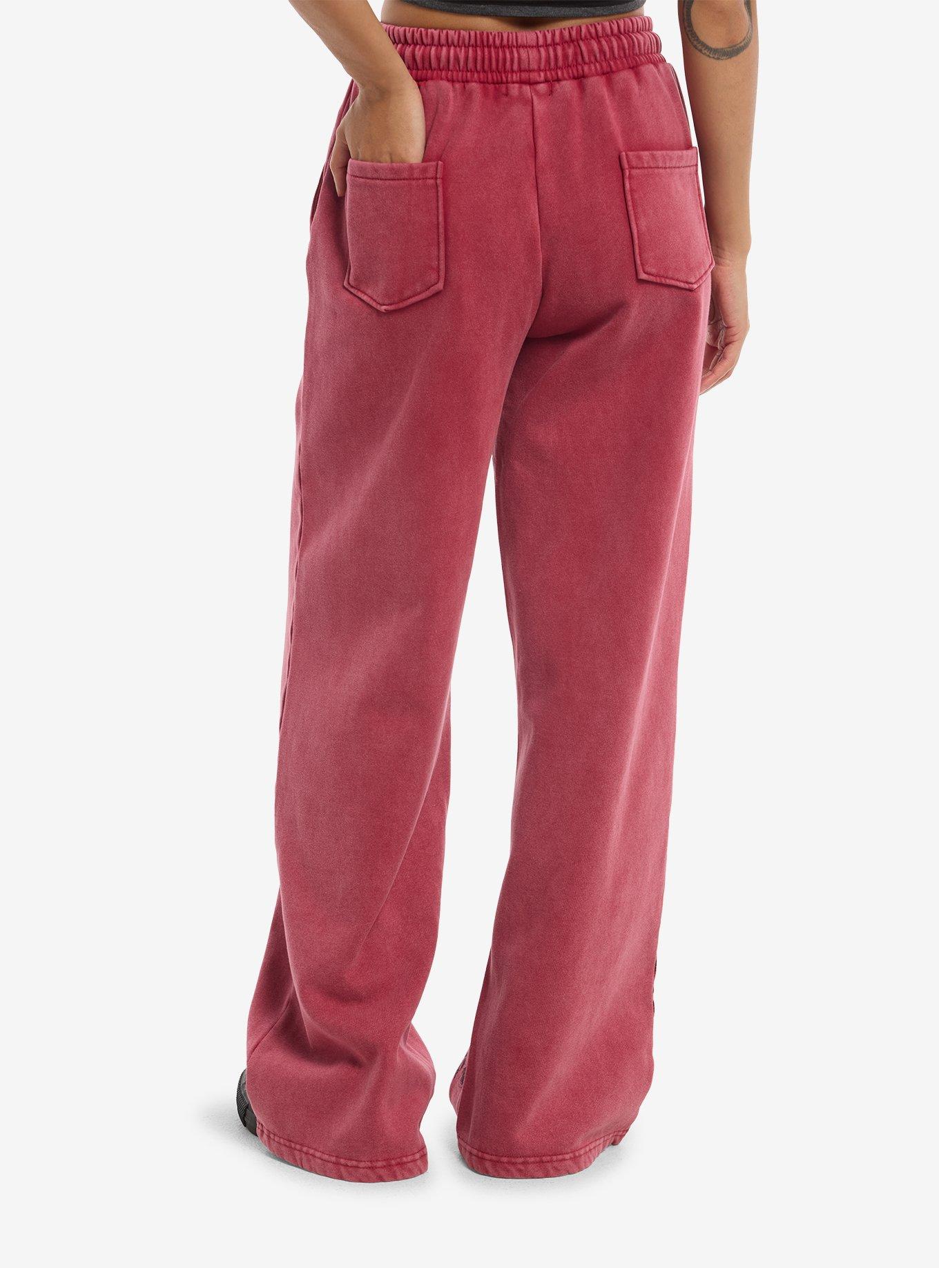 Red Wash Skull Stack Sweatpants, , hi-res
