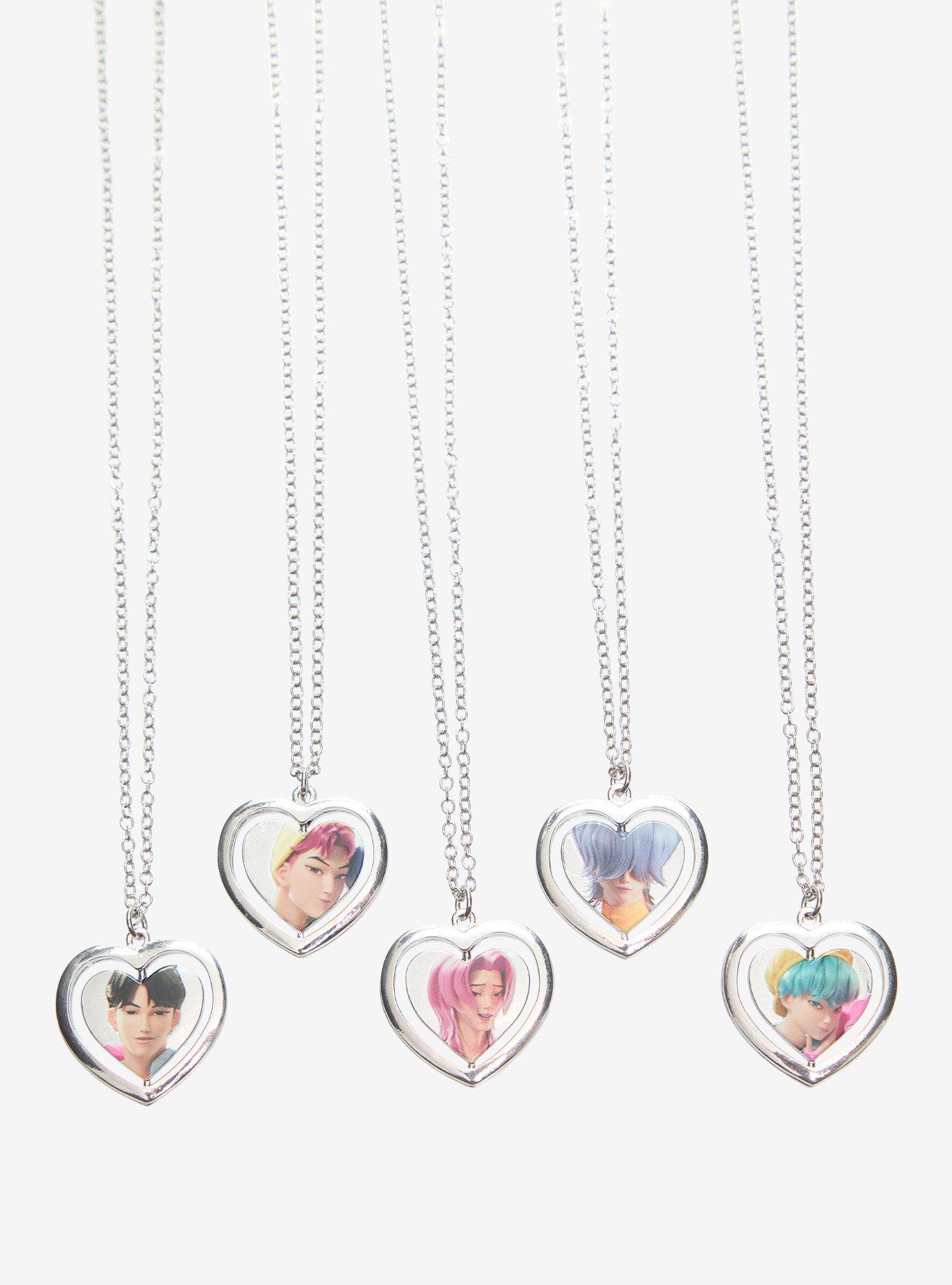 KPop Demon Hunters Saja Boys Heart Double Sided Blind Box Necklace - BoxLunch Exclusive, , hi-res