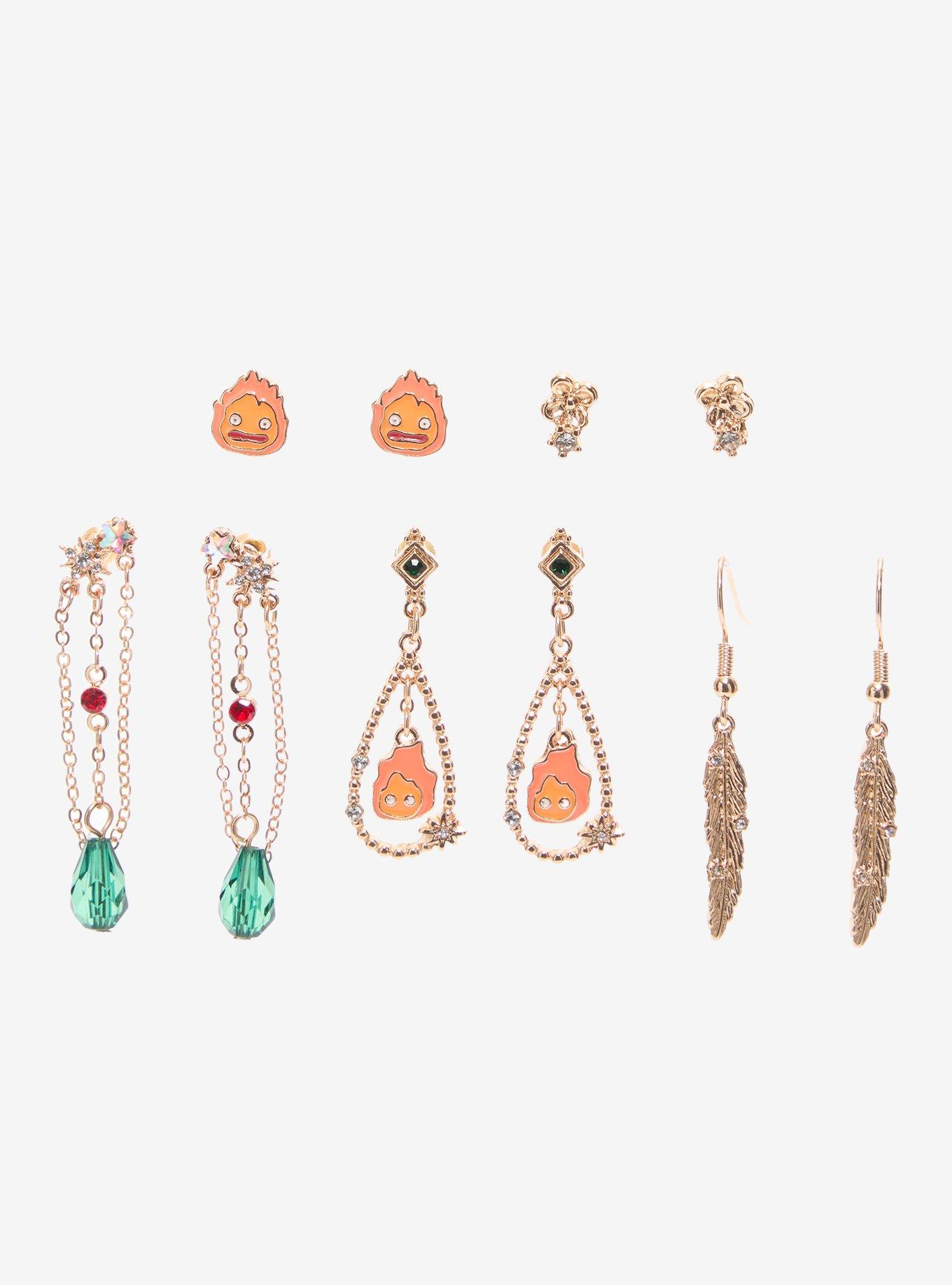 Studio Ghibli&reg; Howl's Moving Castle Calcifer Icons Earring Set - BoxLunch Exclusive, , hi-res