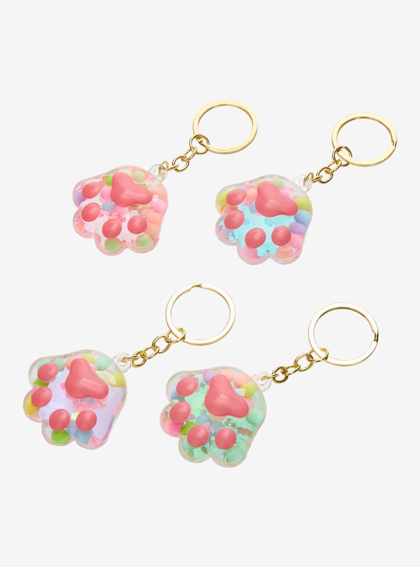 Paw Print Blind Box Liquid Filled Keychain, , hi-res