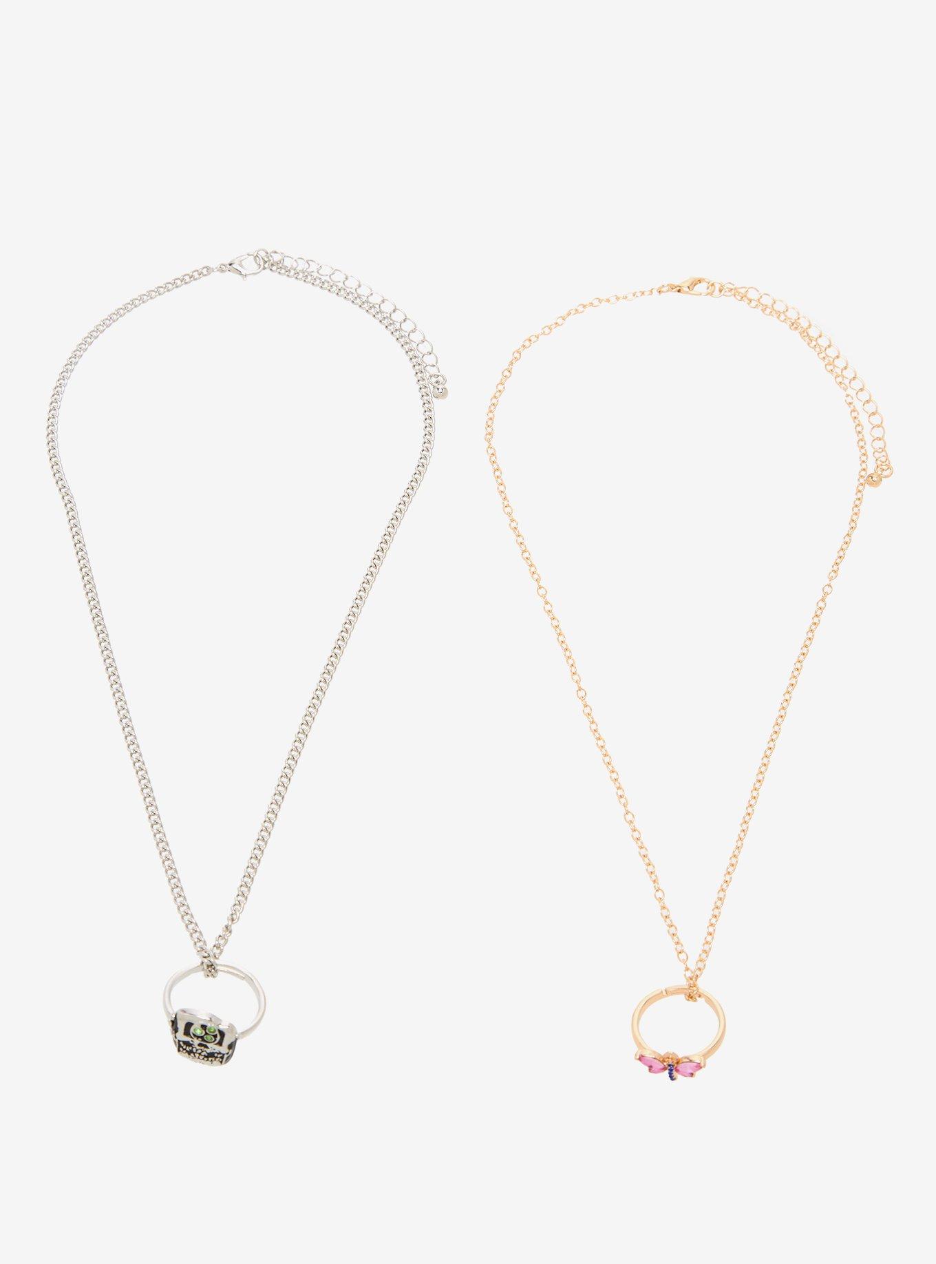 Coraline Wybie & Coraline Adjustable Ring Necklace Set - BoxLunch Exclusive, , hi-res
