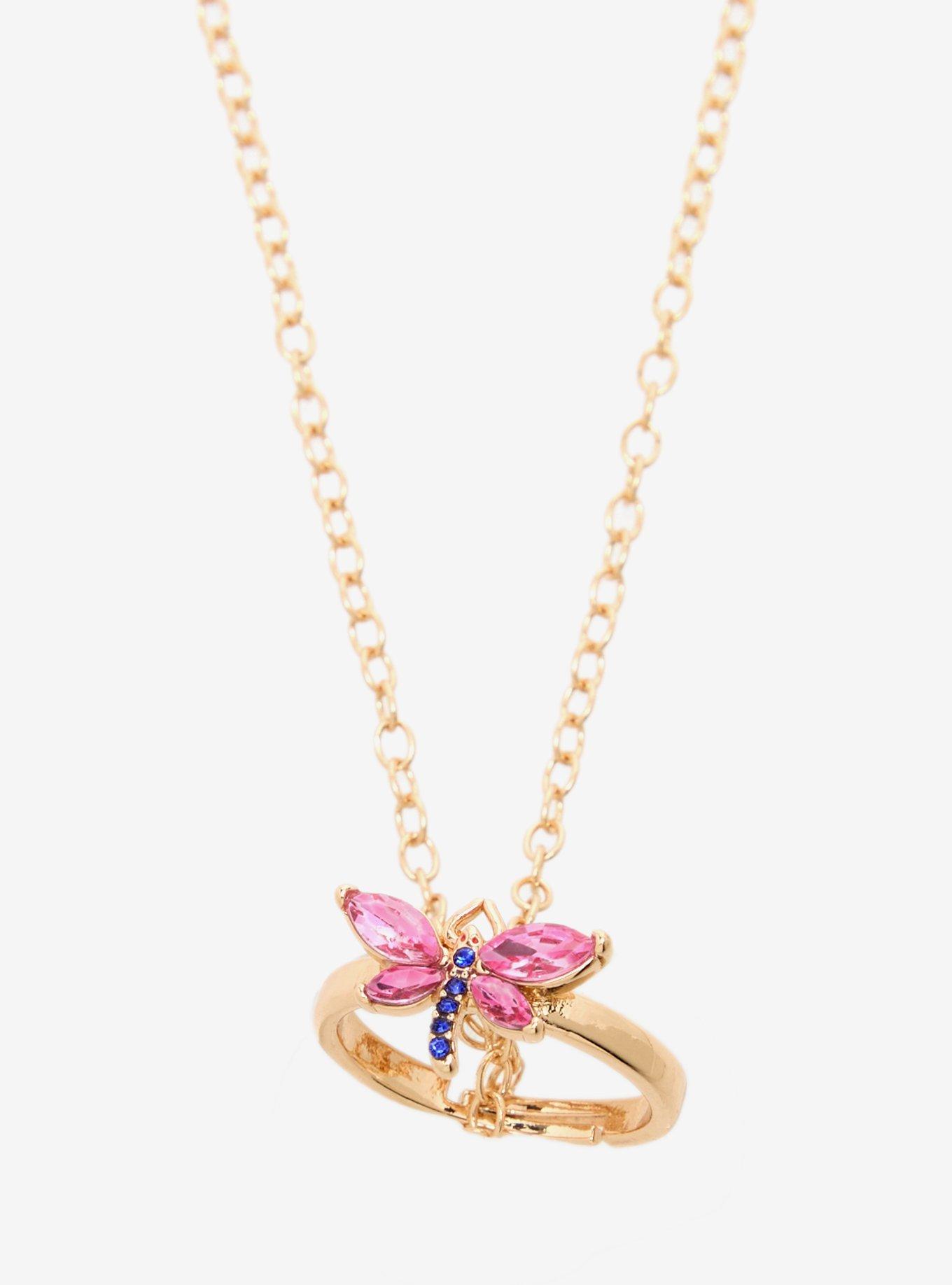 Coraline Wybie & Coraline Adjustable Ring Necklace Set - BoxLunch Exclusive, , alternate - view 4