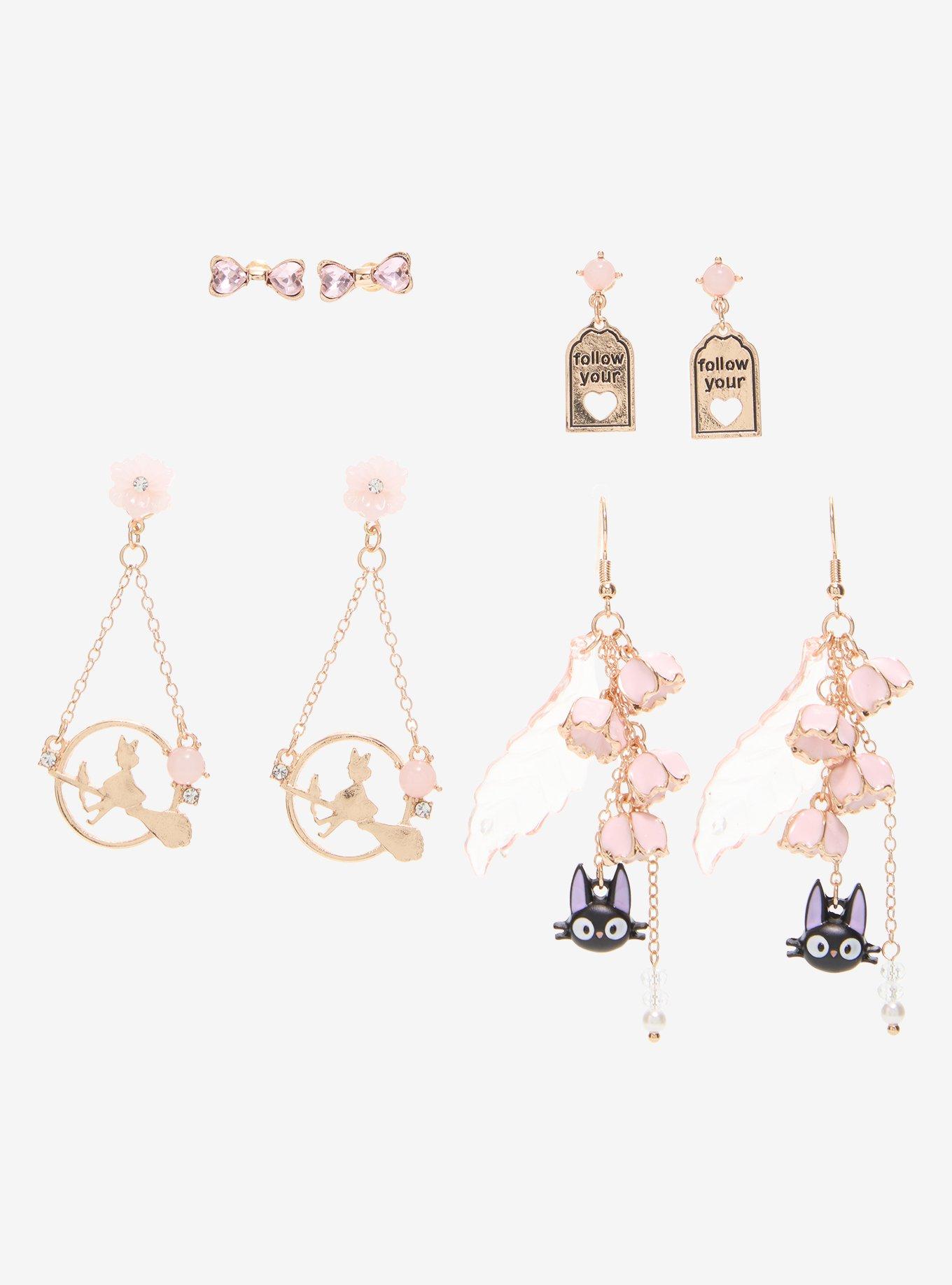 Studio Ghibli&reg; Kiki's Delivery Service Floral Icons Earring Set - BoxLunch Exclusive, , hi-res