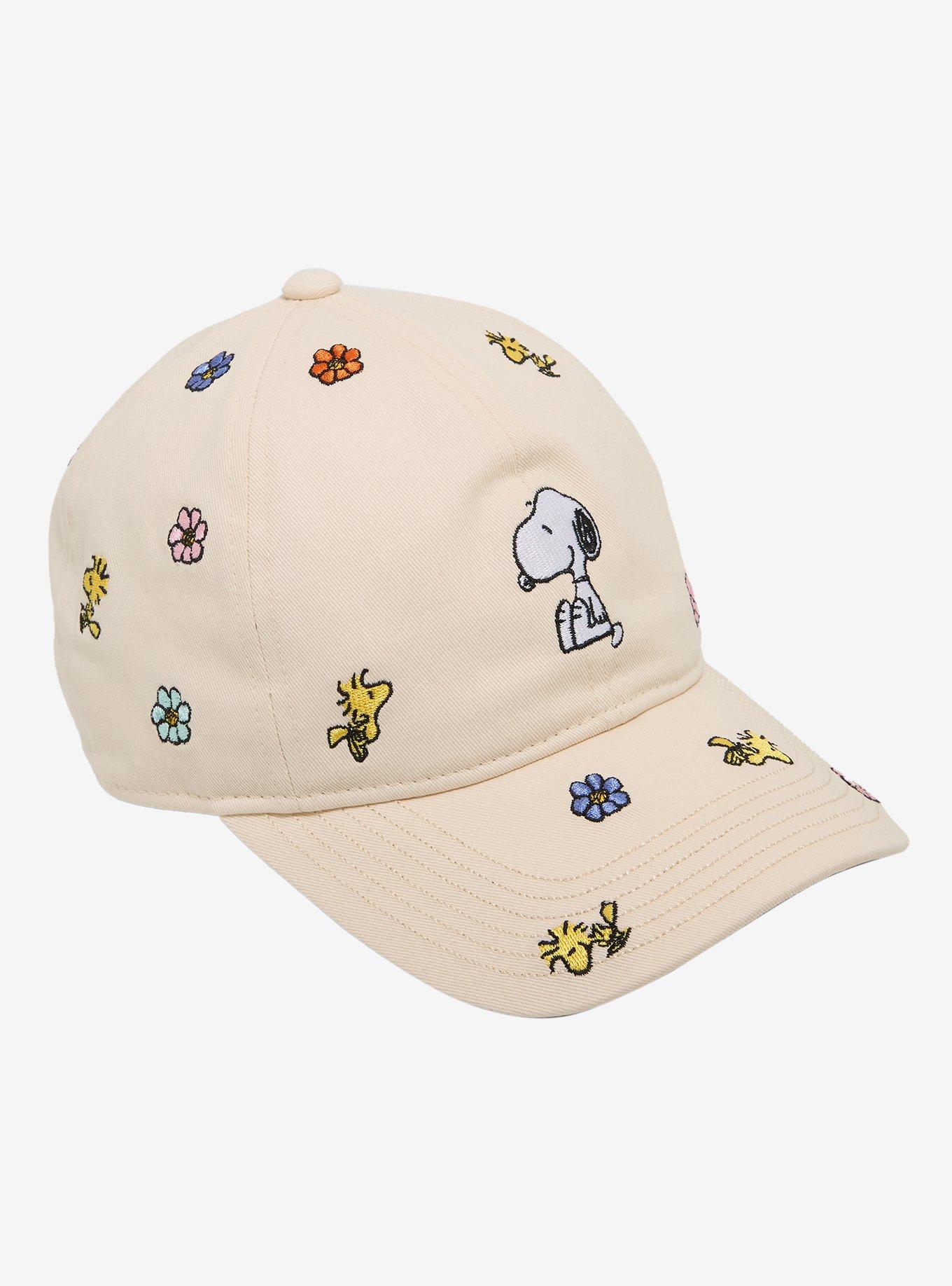 Peanuts Snoopy Floral Allover Embroidered Ball Cap