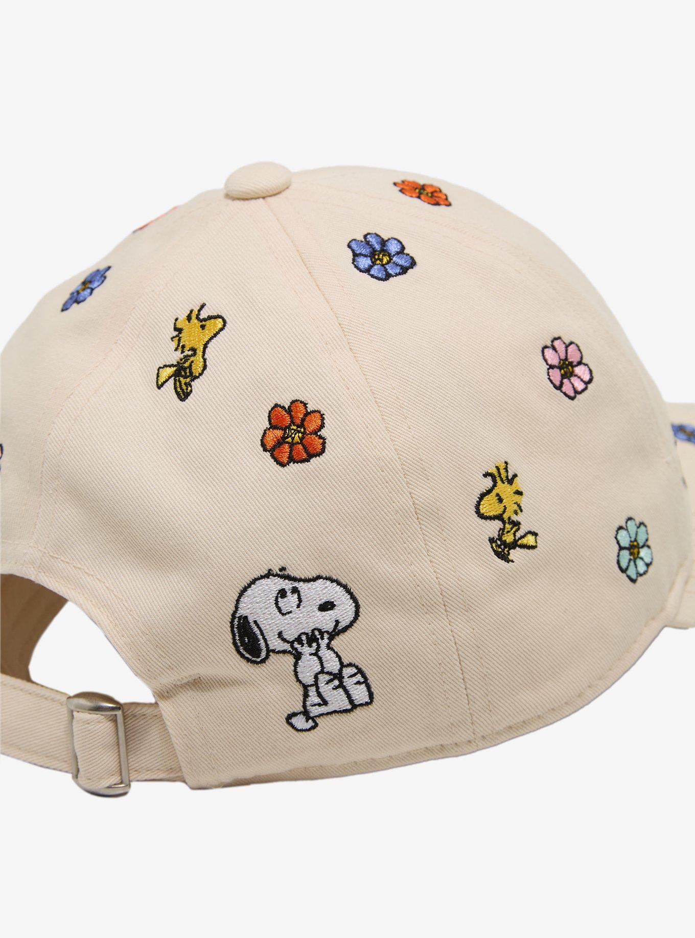 Peanuts Snoopy Floral Allover Embroidered Ball Cap, , alternate - view 4