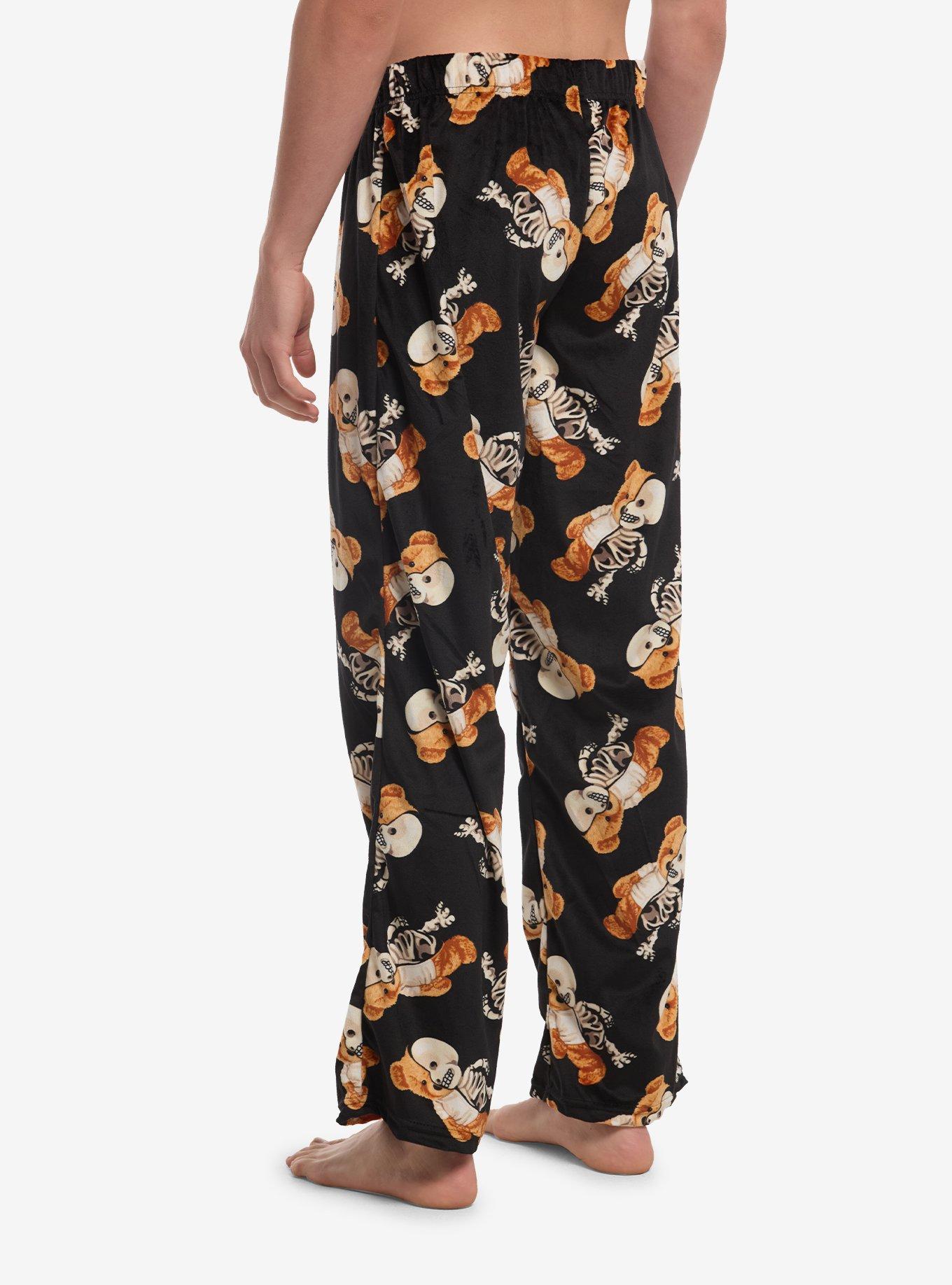 Teddy Bear Skeleton Pajama Pants, , hi-res