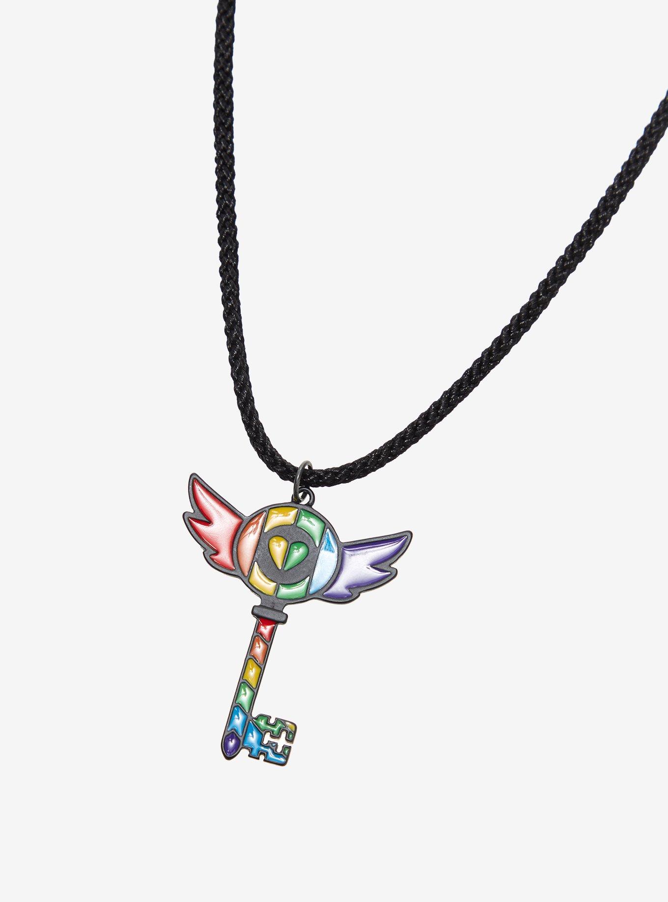 Hazbin Hotel Pride Key Necklace, , alternate