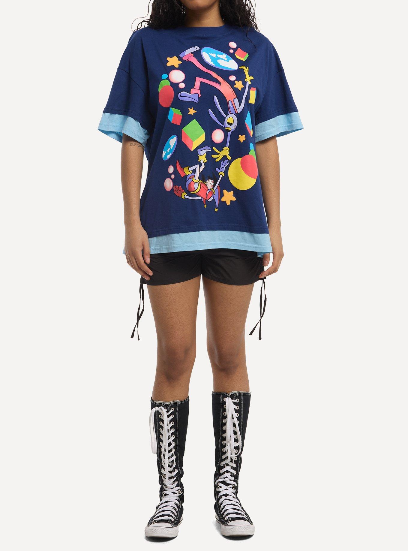The Amazing Digital Circus Jax & Pomni Layered T-Shirt, , hi-res
