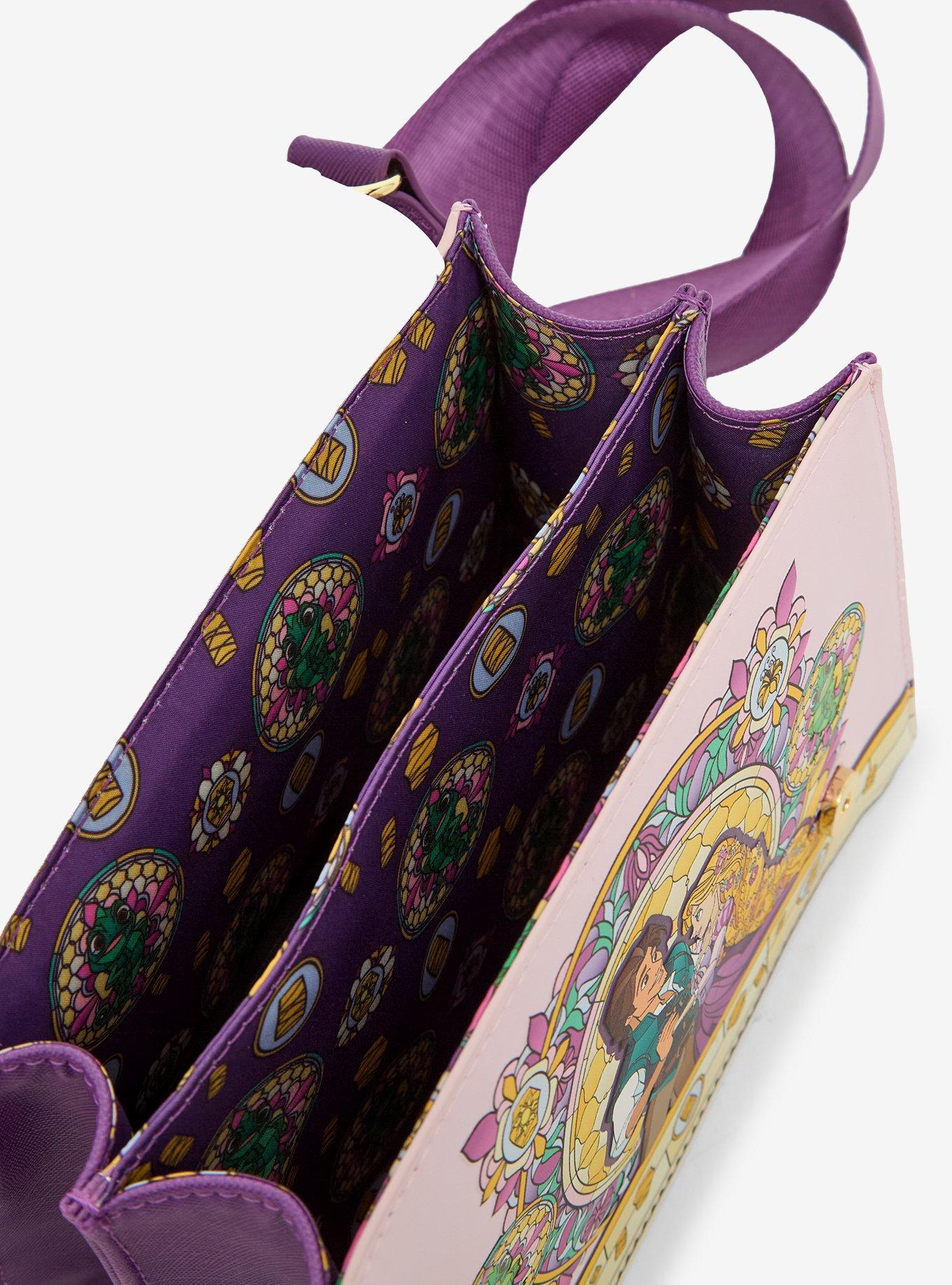 Loungefly Disney Tangled Stained Glass Rapunzel and Flynn Crossbody Bag - BoxLunch Exclusive