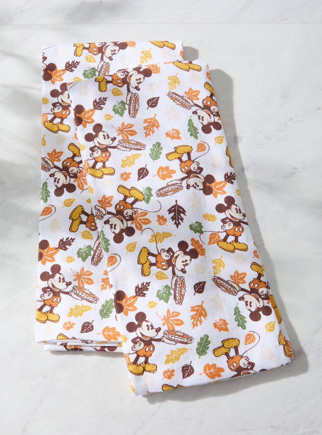 Disney Mickey Mouse Pumpkin Pie & Fall Leaves Kitchen Towel Set, , hi-res