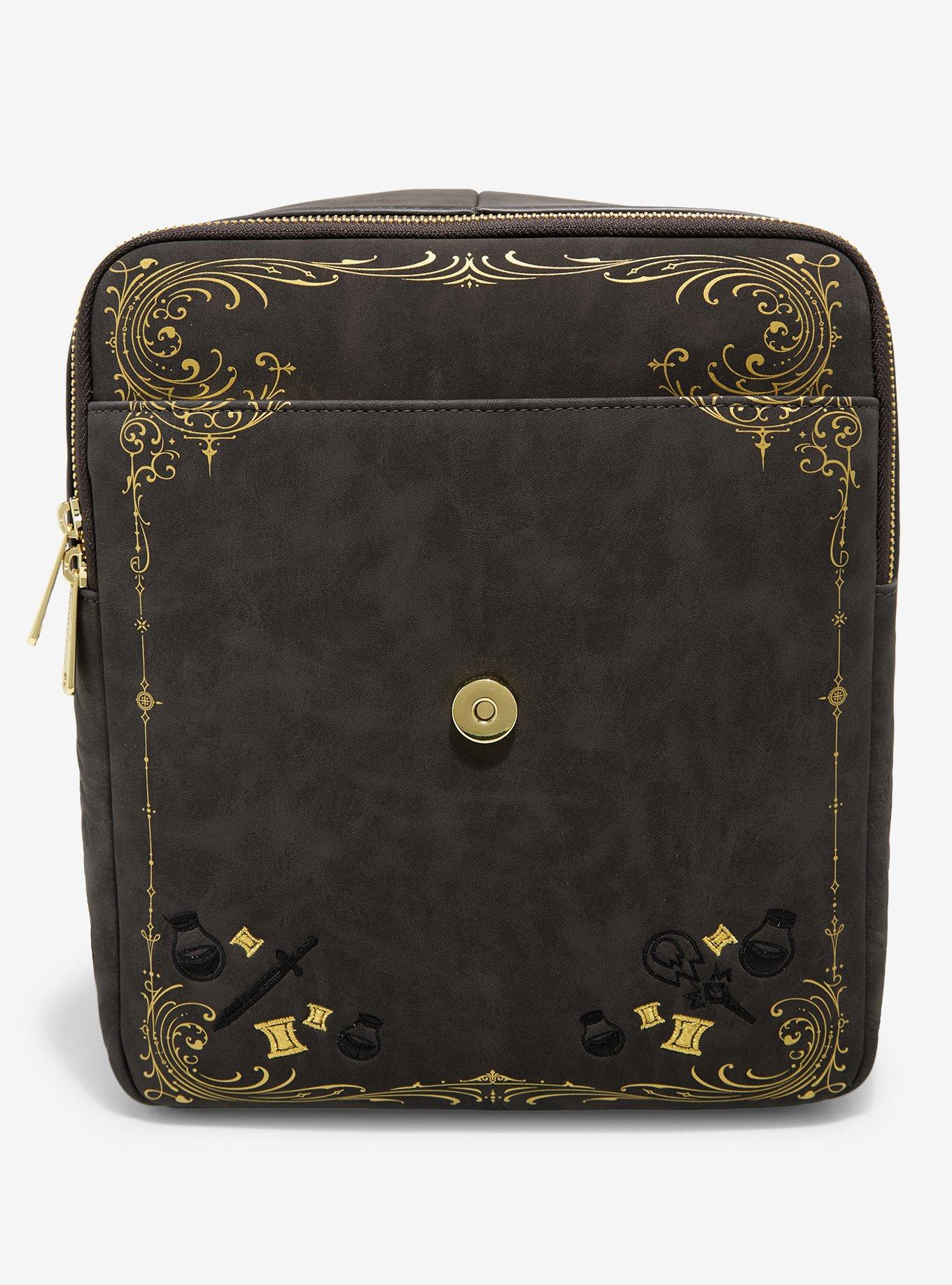 Loungefly Dungeons & Dragons Icons Black and Gold Mini Backpack - BoxLunch Exclusive, , alternate - view 5