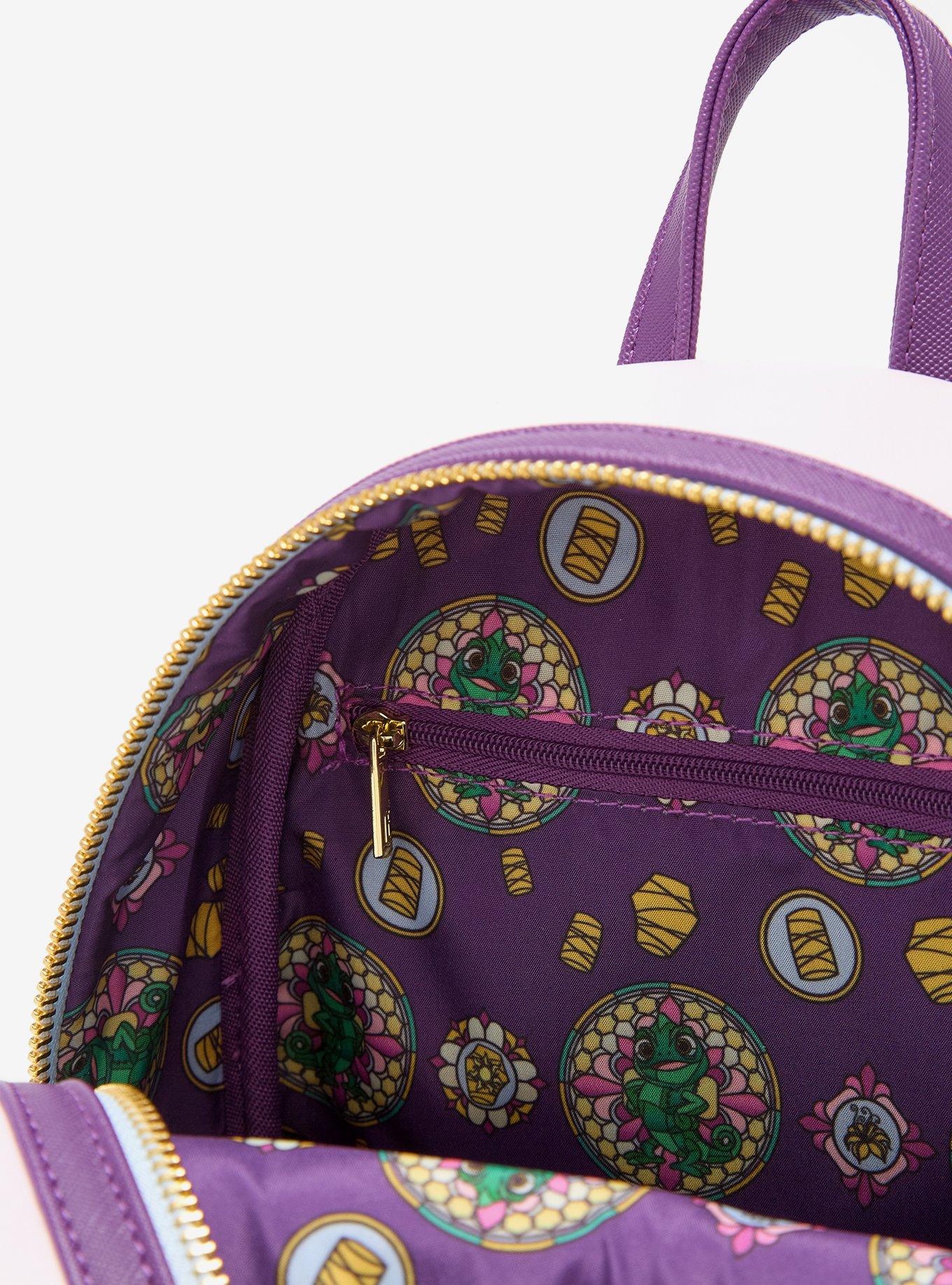 Loungefly Disney Tangled Stained Glass Rapunzel and Flynn Mini Backpack - BoxLunch Exclusive, , alternate - view 5