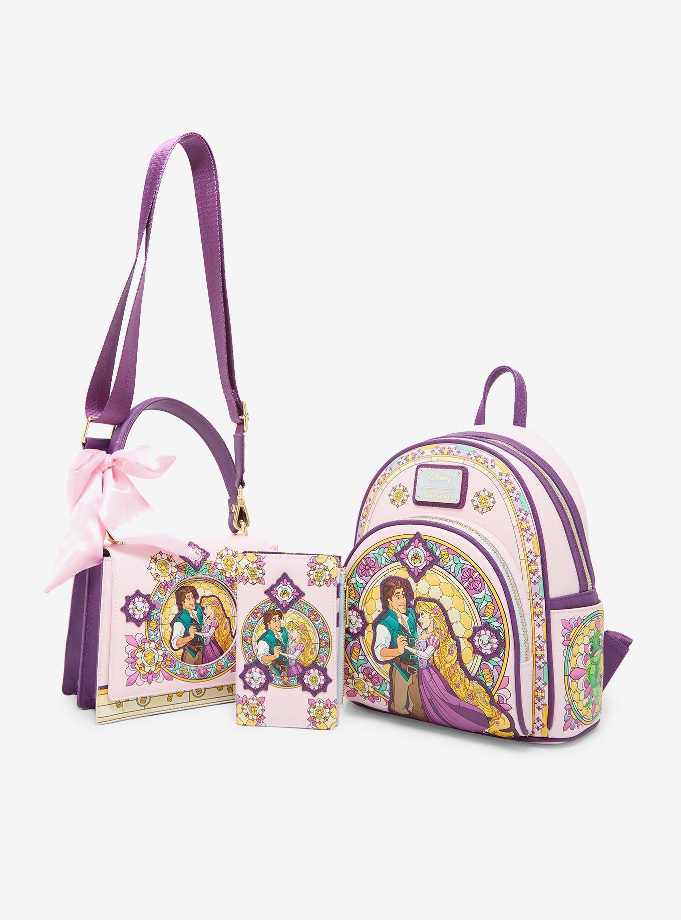 Loungefly Disney Tangled Stained Glass Rapunzel and Flynn Mini Backpack - BoxLunch Exclusive, , alternate - view 6