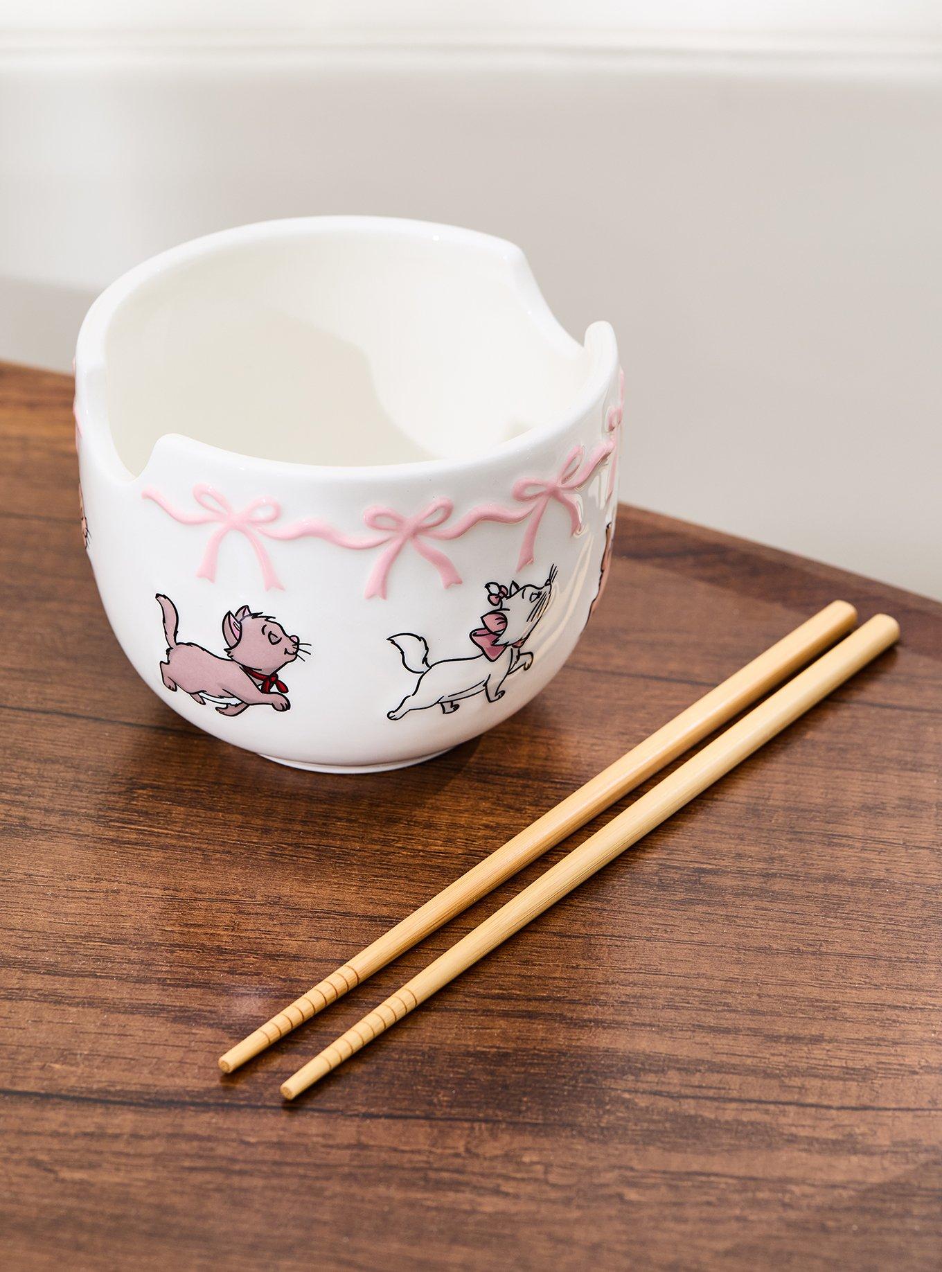 Disney The Aristocats Kittens & Bows Ramen Bowl With Chopsticks - BoxLunch Exclusive, , alternate - view 3