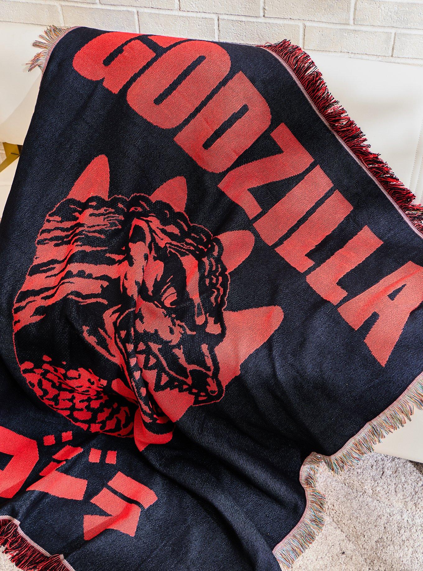 Godzilla Red Footprint Tapestry Throw - BoxLunch Exclusive