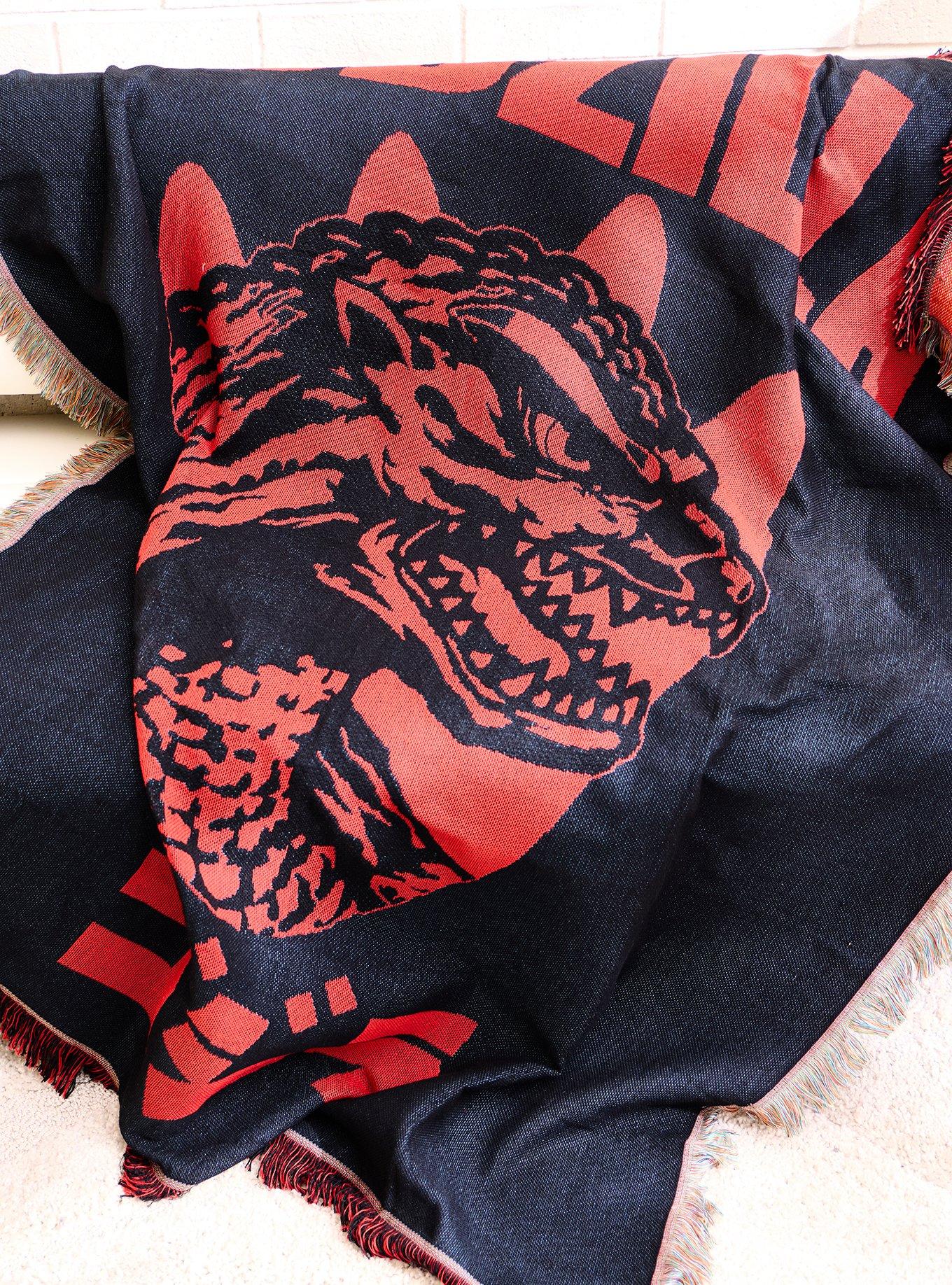 Godzilla Red Footprint Tapestry Throw - BoxLunch Exclusive, , alternate - view 3