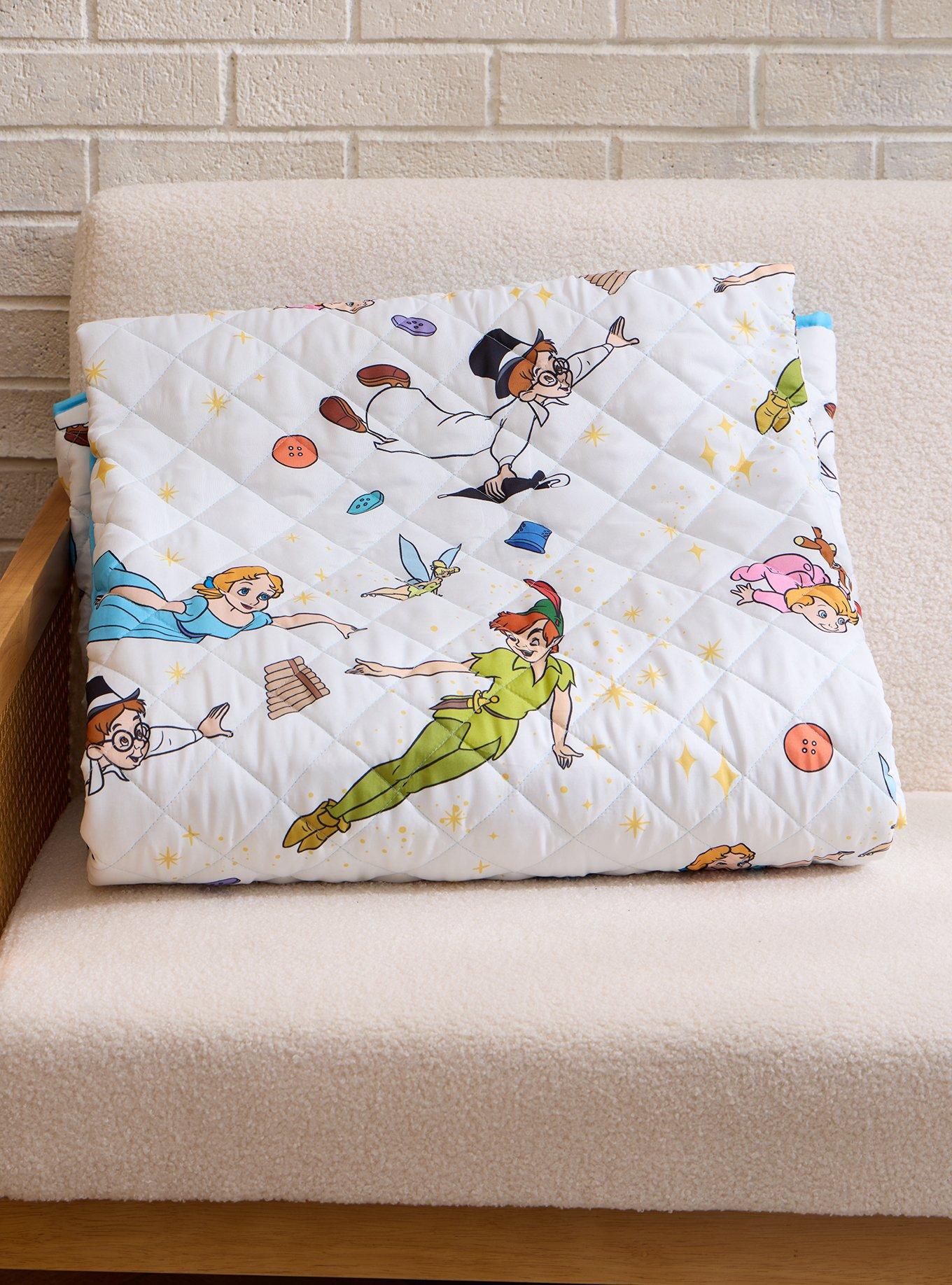 Disney Peter Pan Characters Reversible Retro Quilted Blanket - BoxLunch Exclusive