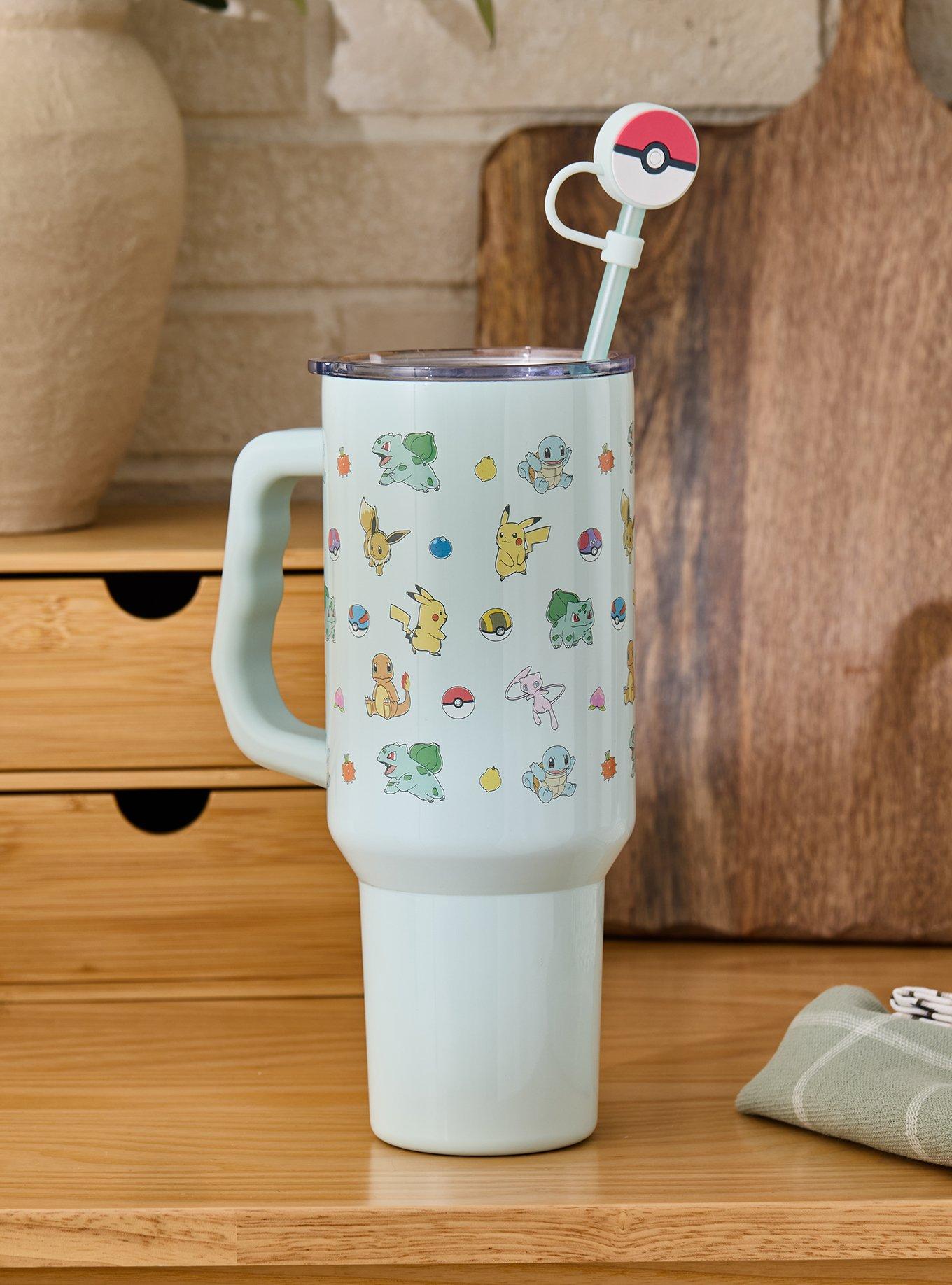 Pok&eacute;mon Snacks Allover Print Straw Tumbler with Handle, , hi-res