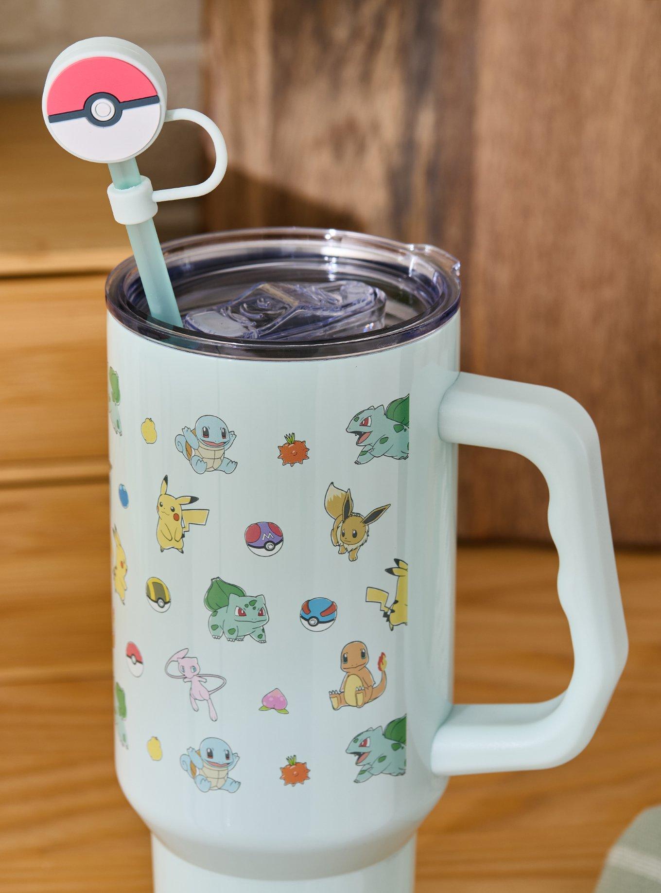 Pok&eacute;mon Snacks Allover Print Straw Tumbler with Handle, , alternate - view 3