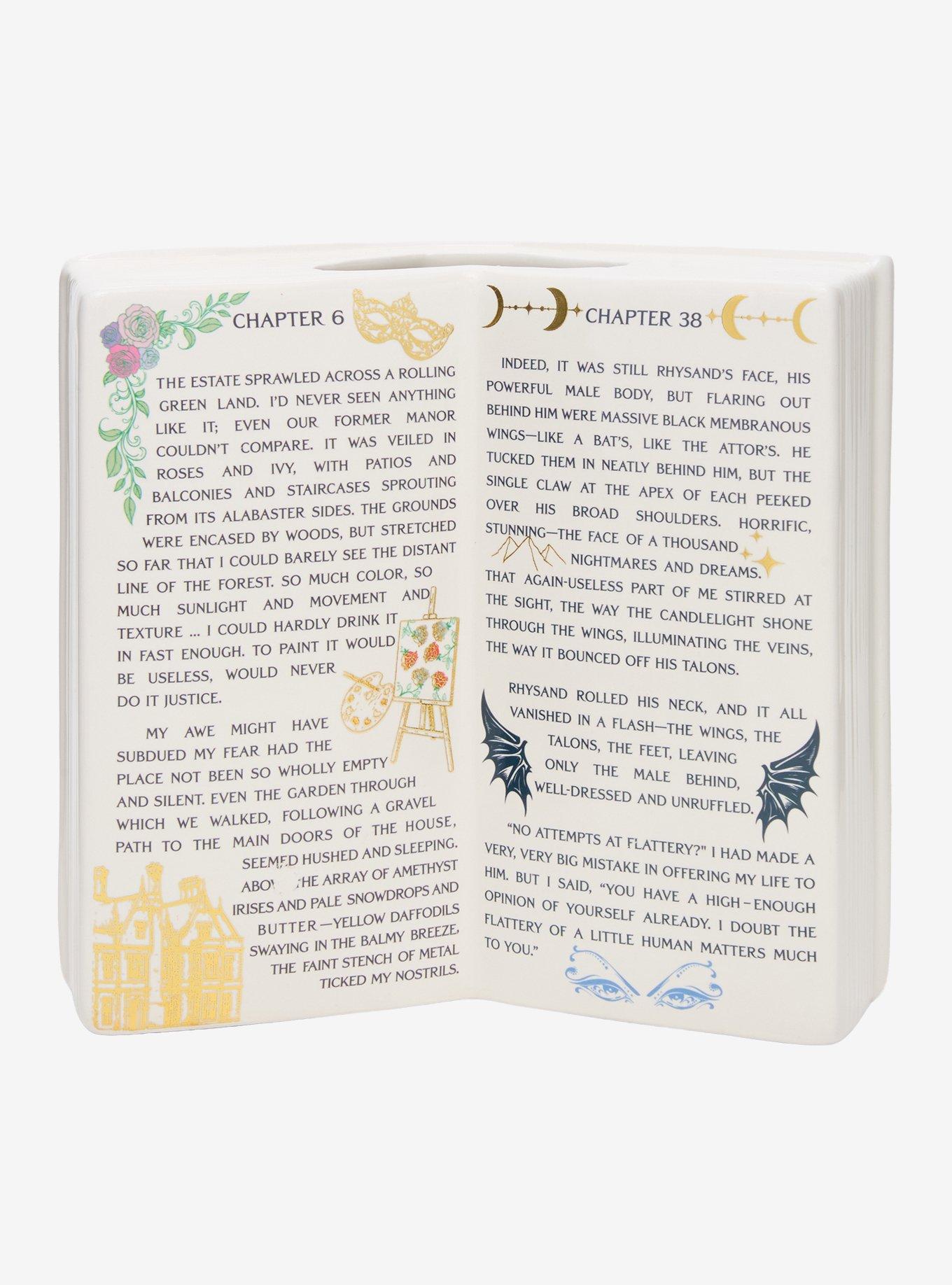 A Court Of Thorns And Roses Open Book Figural Vase, , hi-res
