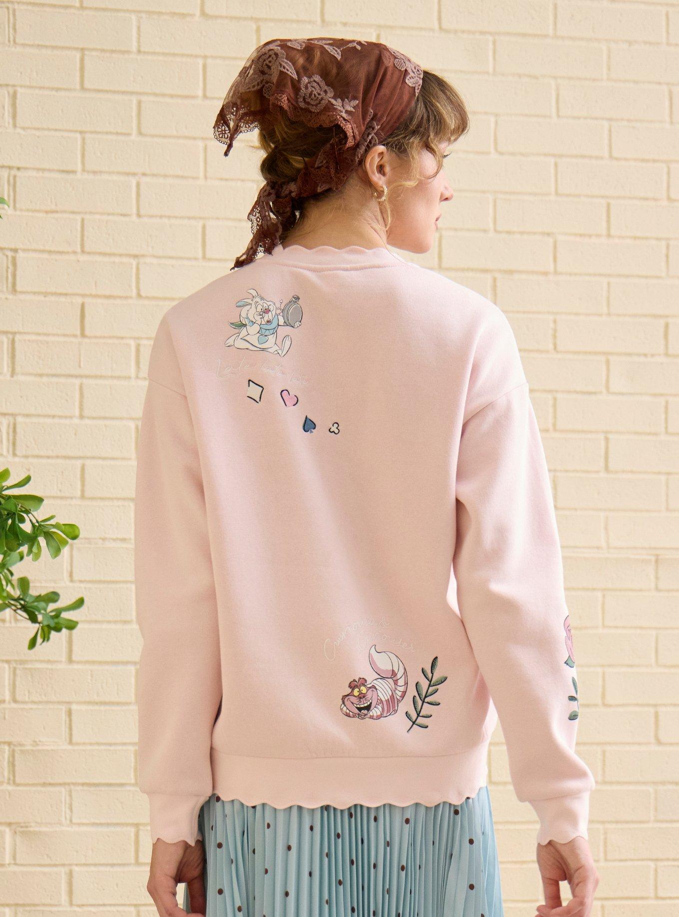 Her Universe x Ashley Disney Alice in Wonderland Roses Scalloped Crewneck Her Universe Exclusive, MULTI, alternate - view 3