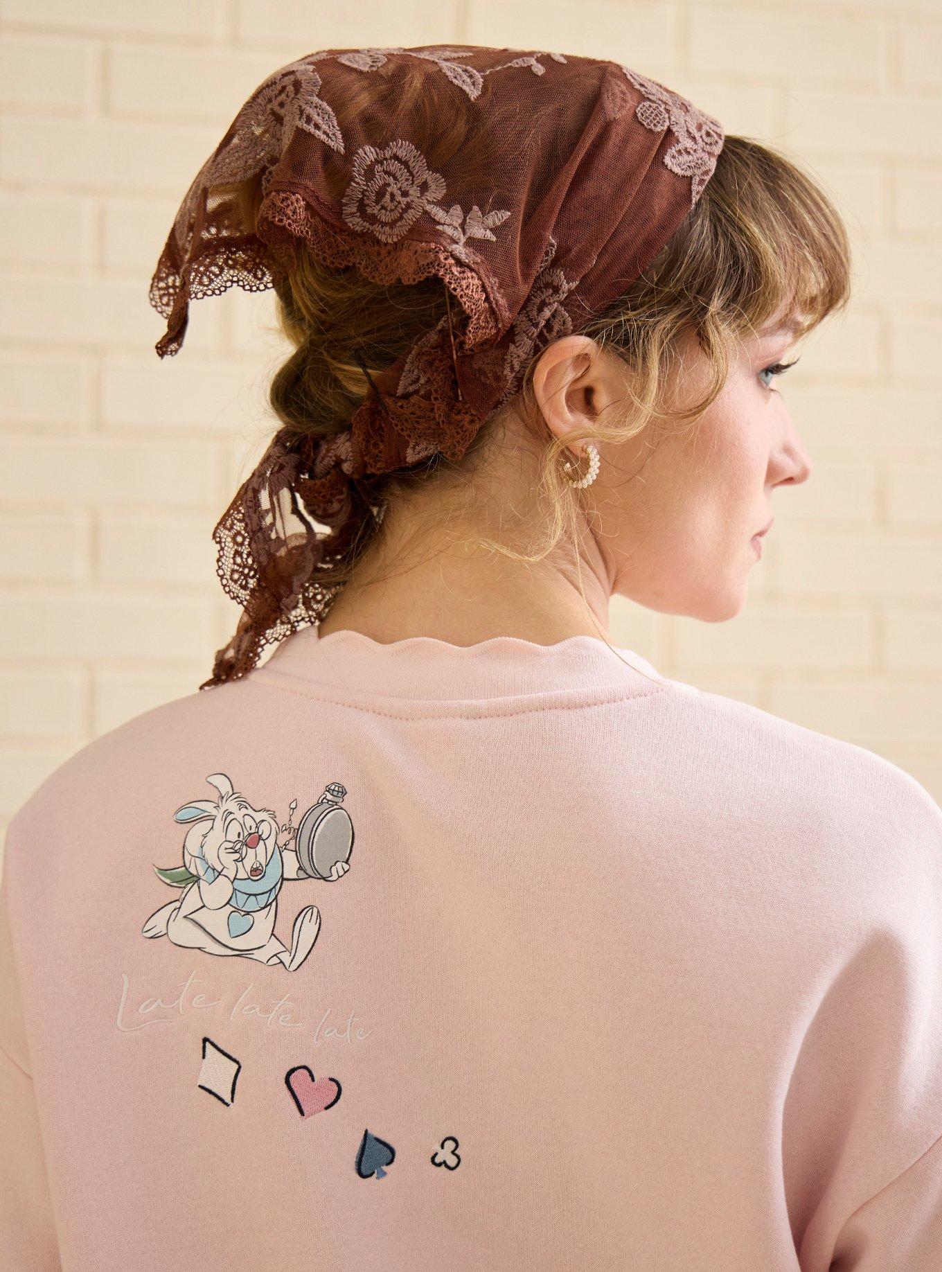 Her Universe x Ashley Disney Alice in Wonderland Roses Scalloped Crewneck Her Universe Exclusive, MULTI, alternate - view 6