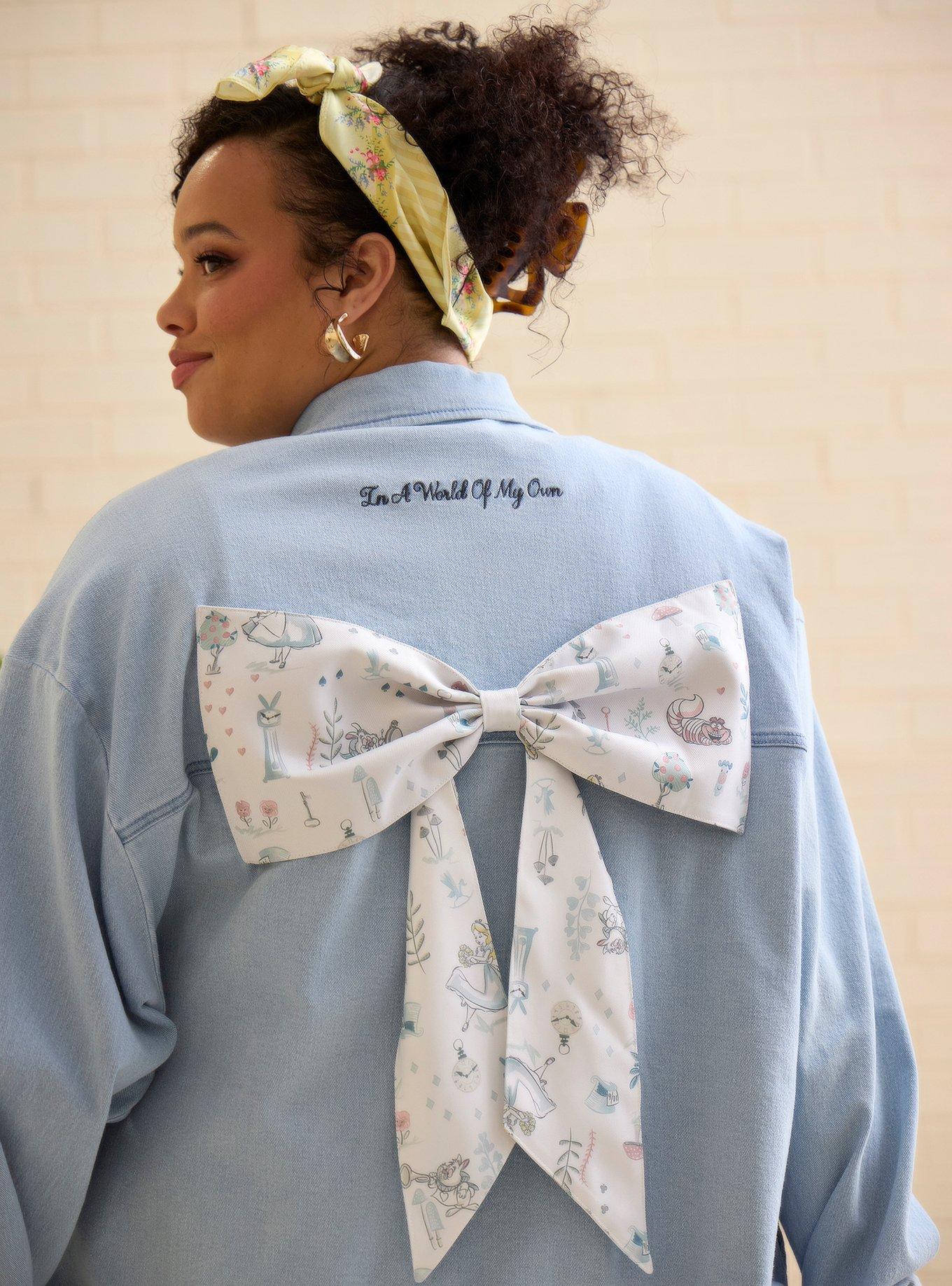 Her Universe x Ashley Disney Alice in Wonderland Plus Size Denim Jacket Her Universe Exclusive, MULTI, alternate - view 5