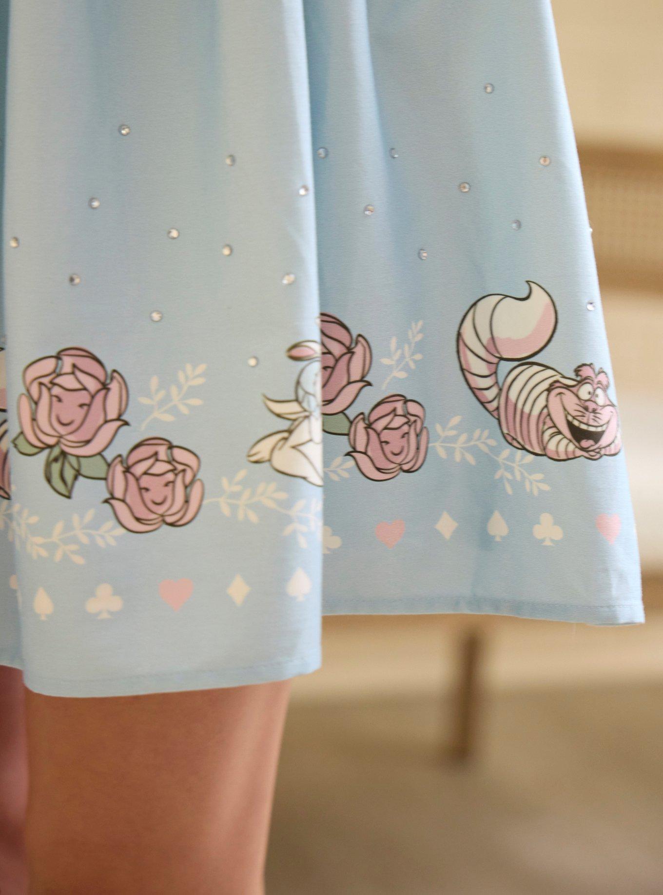 Her Universe x Ashley Disney Alice in Wonderland Cheshire Cat Off The Shoulder Dress Her Universe Exclusive, MULTI, alternate - view 4