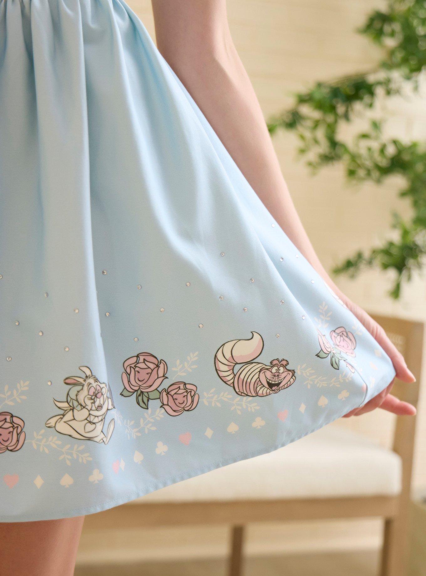 Her Universe x Ashley Disney Alice in Wonderland Cheshire Cat Off The Shoulder Dress Her Universe Exclusive, MULTI, alternate - view 5