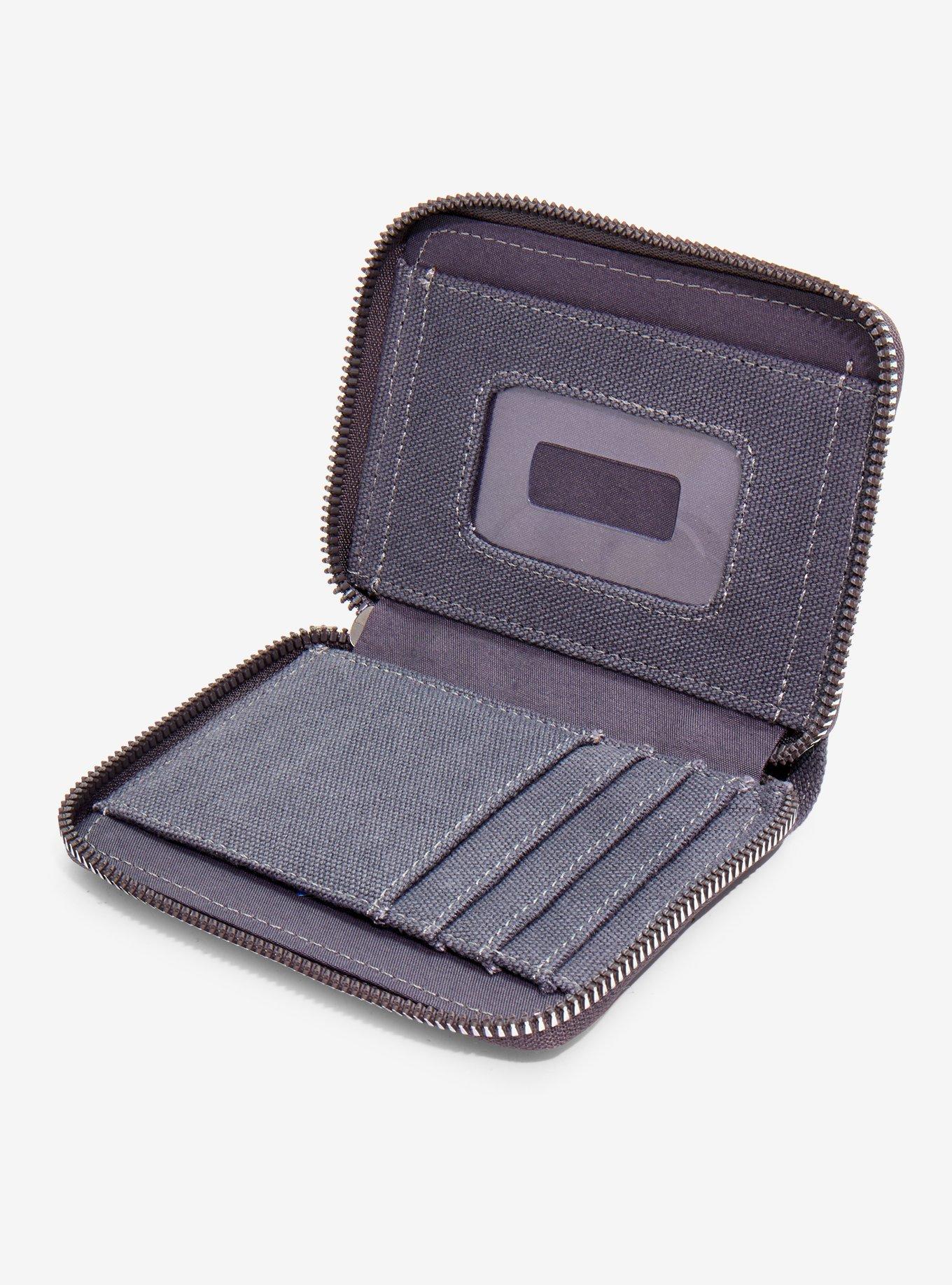 Grey Frayed Star Mini Zipper Wallet, , alternate - view 4
