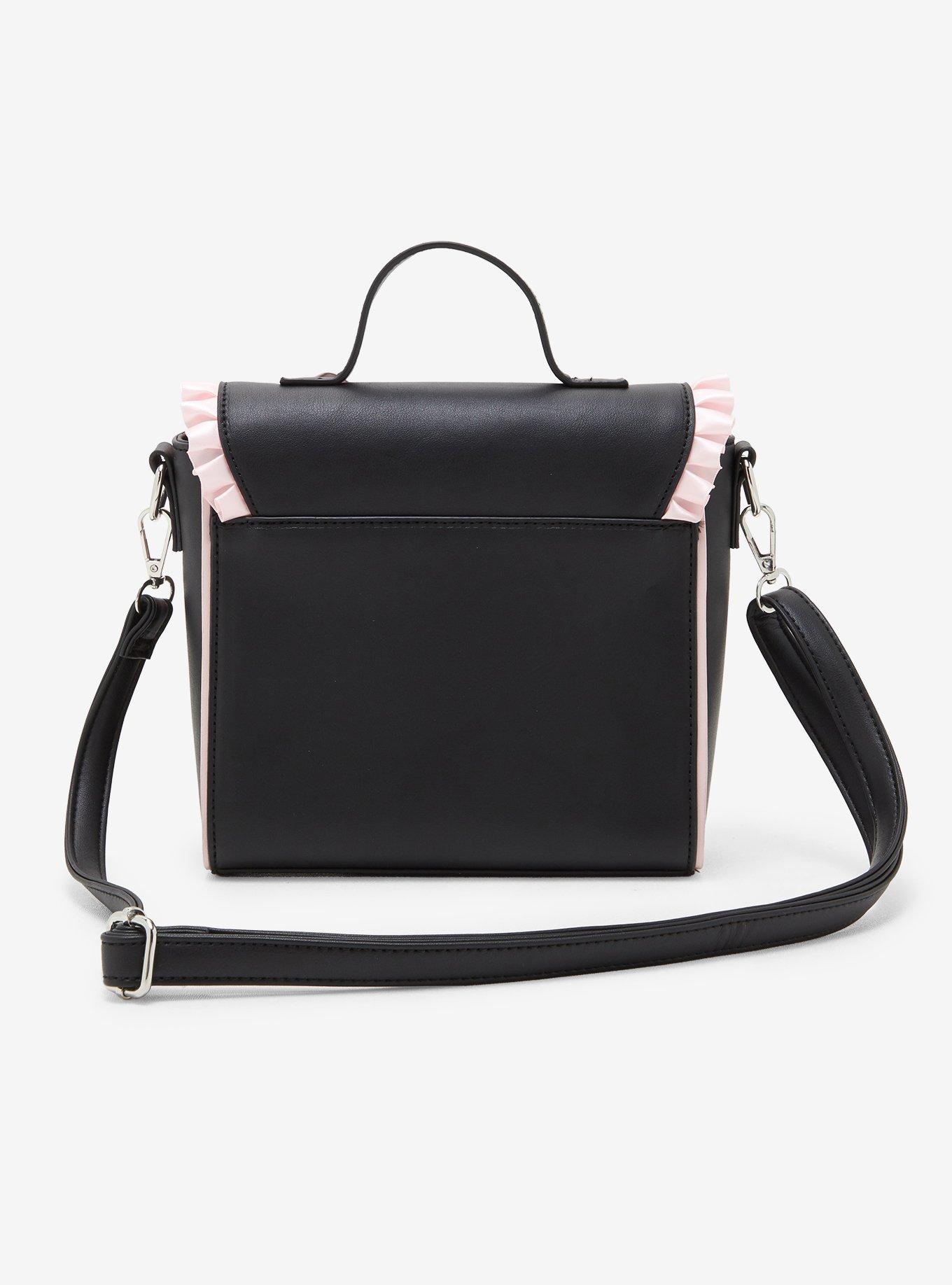 Black & Pink Kawaii Cat Crossbody Bag, , alternate - view 3