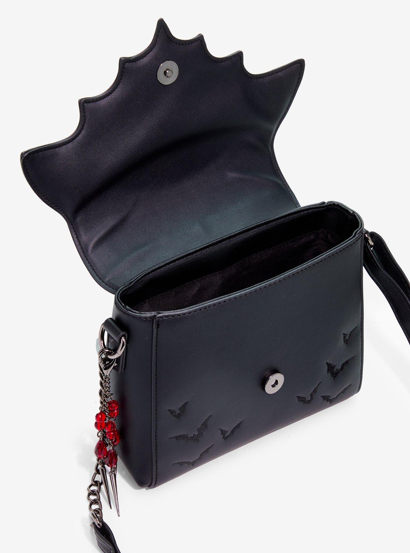 Black Bat Wing Crossbody Bag, , alternate - view 4