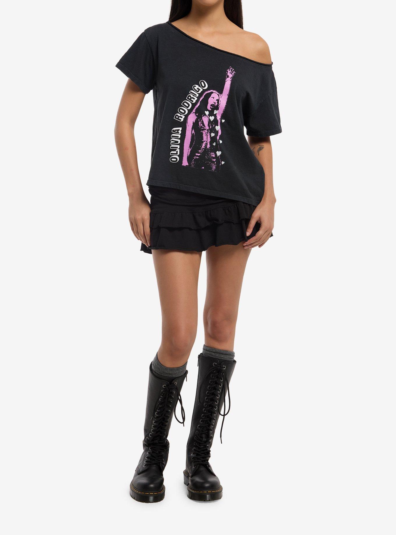Olivia Rodrigo Purple Tonal Girls Off-Shoulder T-Shirt, , hi-res