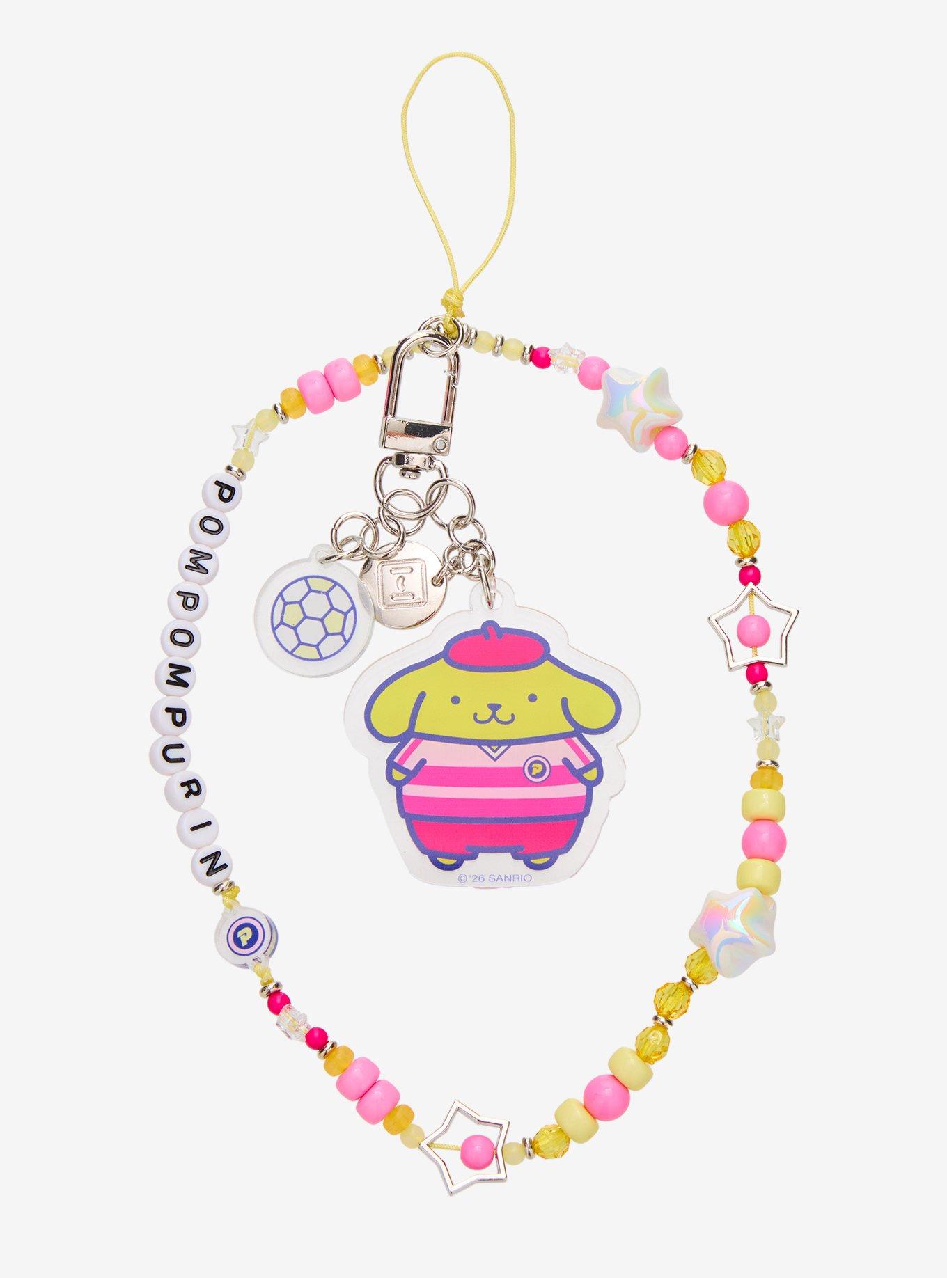 Pompompurin Soccer Bead Phone Charm, , hi-res