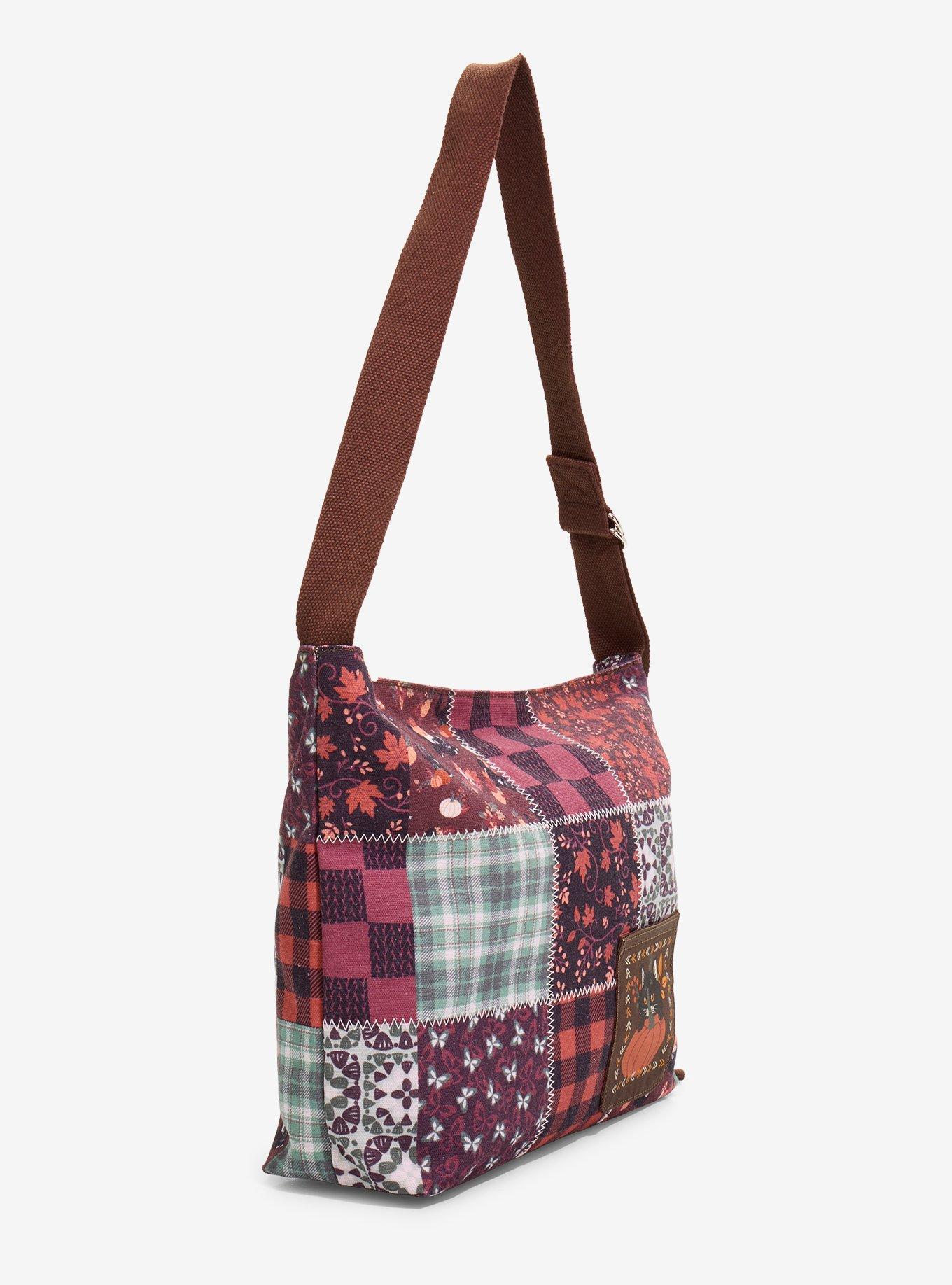 Pumpkin Cat Patchwork Shoulder Bag, , hi-res
